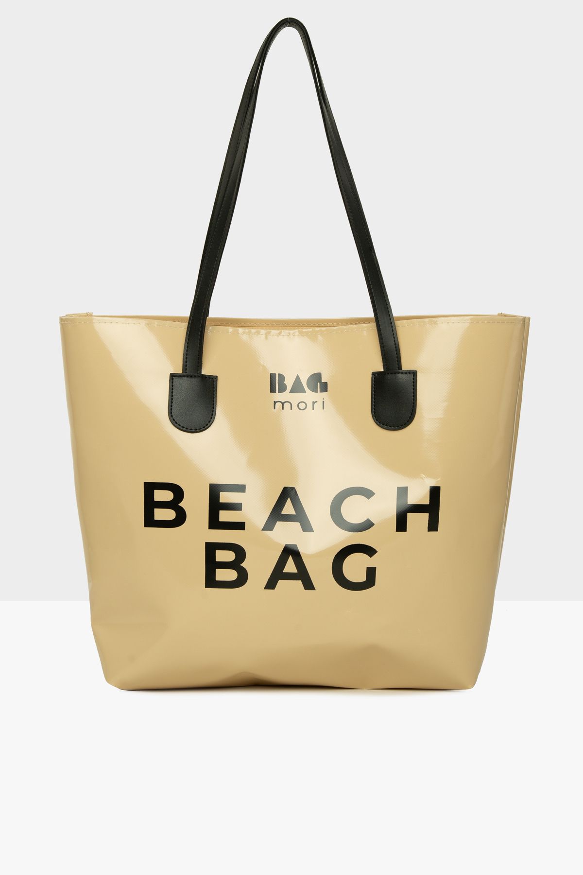 Bagmori Krem Kadın Beach Bag Baskılı Plaj Çantası M000008612