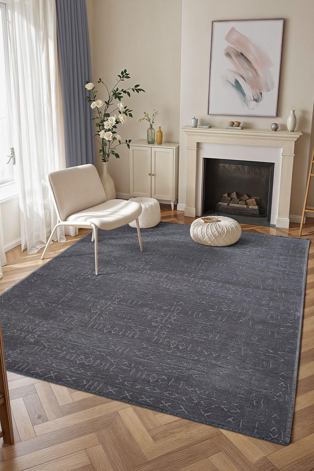 Halı Etnik Çivi Kaymaz Taban Yıkanabilir Dokuma Kilim Koridor Yolluk Mutfak Modern Salon