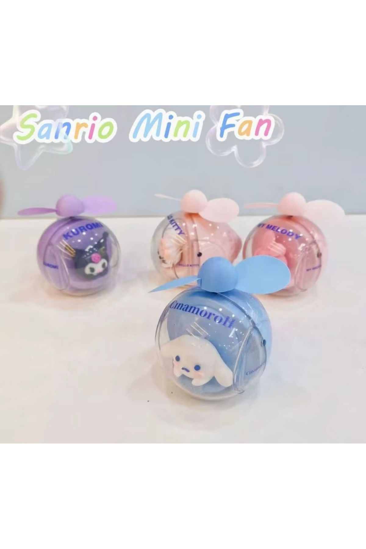 happystoretr Sanrios mini fan yaratıcı karikatür kapsül şekilli el fanı şarjlı cinnamoroll