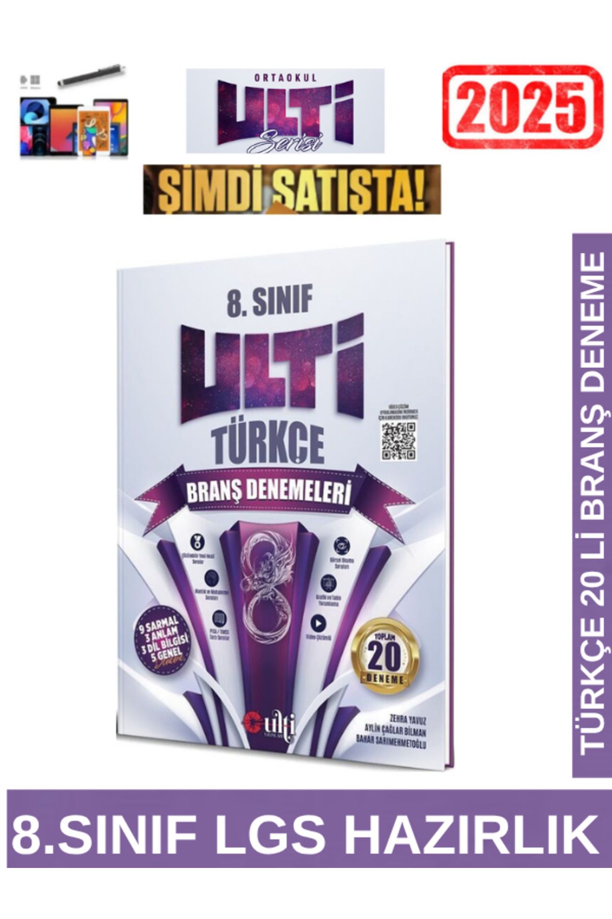 Ens Yayıncılık ULTİ YAYINLARI 8.Sınıf Lgs Hazırlık Türkçe 20 li Branş Deneme+Android Kalem
