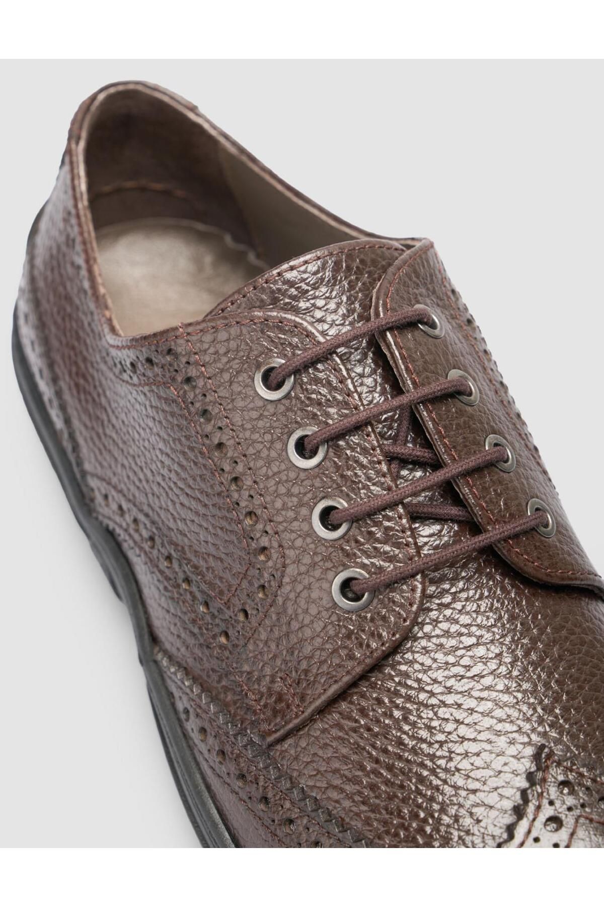 Cabani-100% Genuine Leather Brown Men's Casual Shoes 6