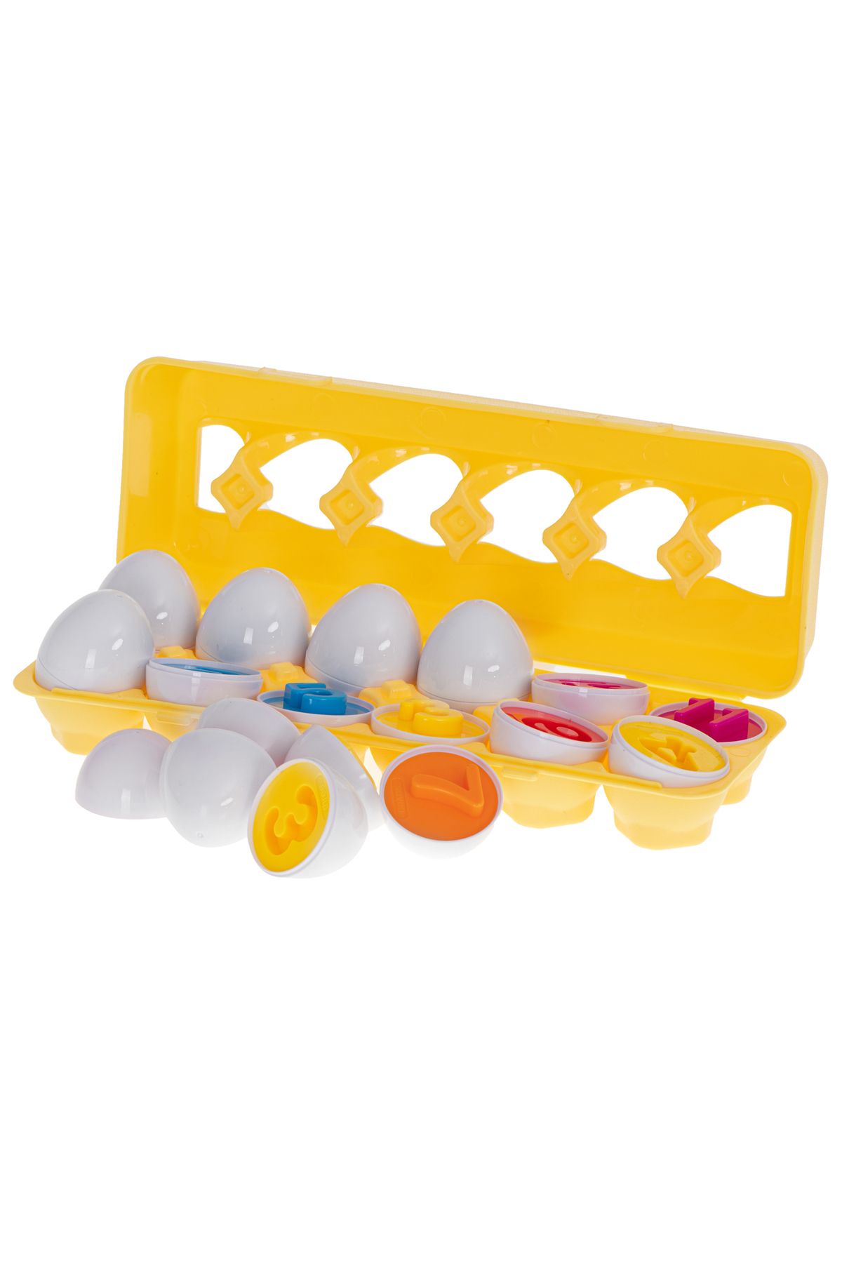 zola-Educational game, puzzle model, box with 12 eggs that hide different numbers, multicolored, made of plastic 3