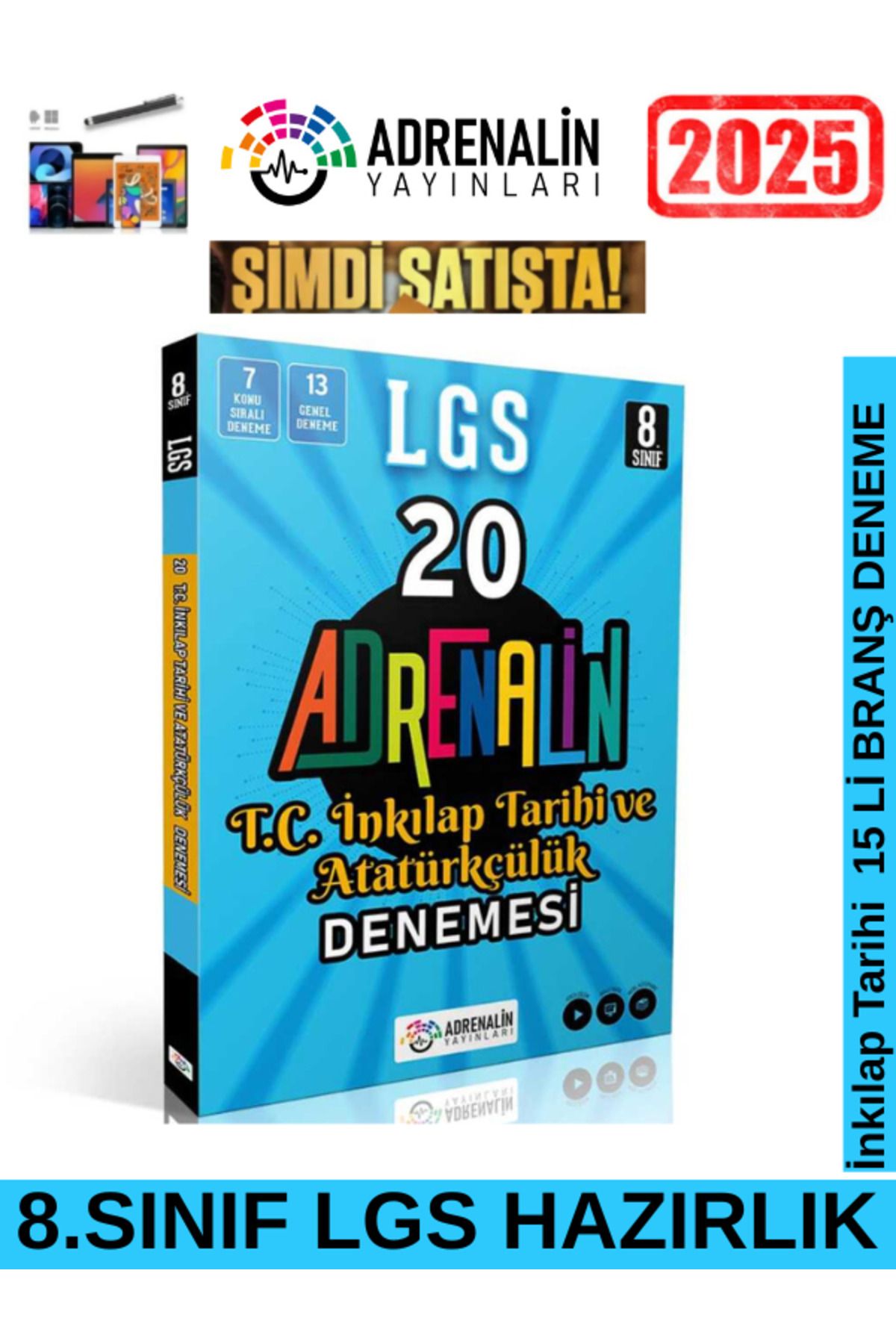 Fenomen Yayıncılık ADRENALİN YAYINLARI 8.Sınıf İnkılap Tarihi 15 li Branş Deneme+Android Kalem