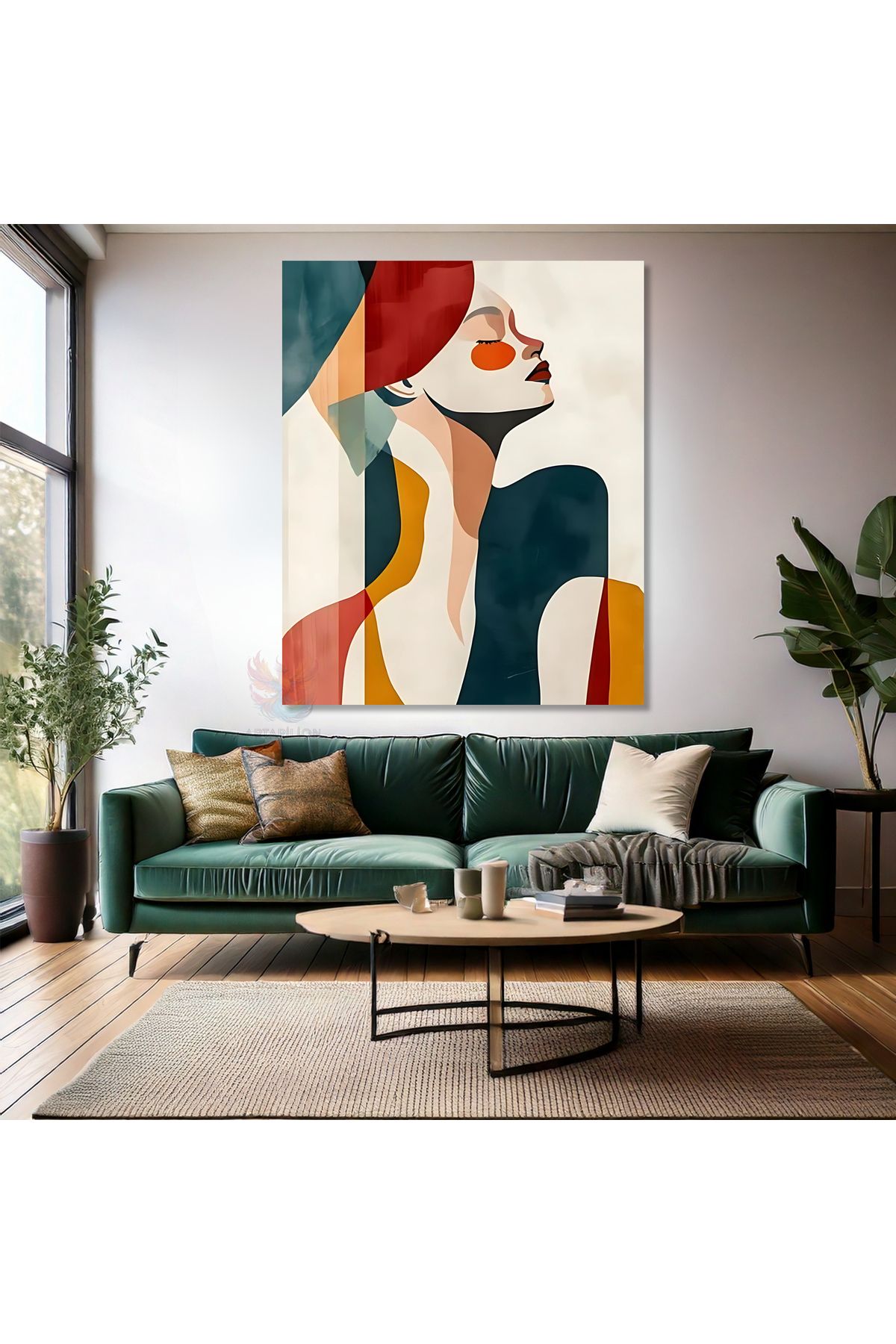 Artarilion Soyut Çizim Kadın Resmi Kanvas Tablo Duvar Tablosu Modern Ev Dekoru Kanvas Salon Tablosu
