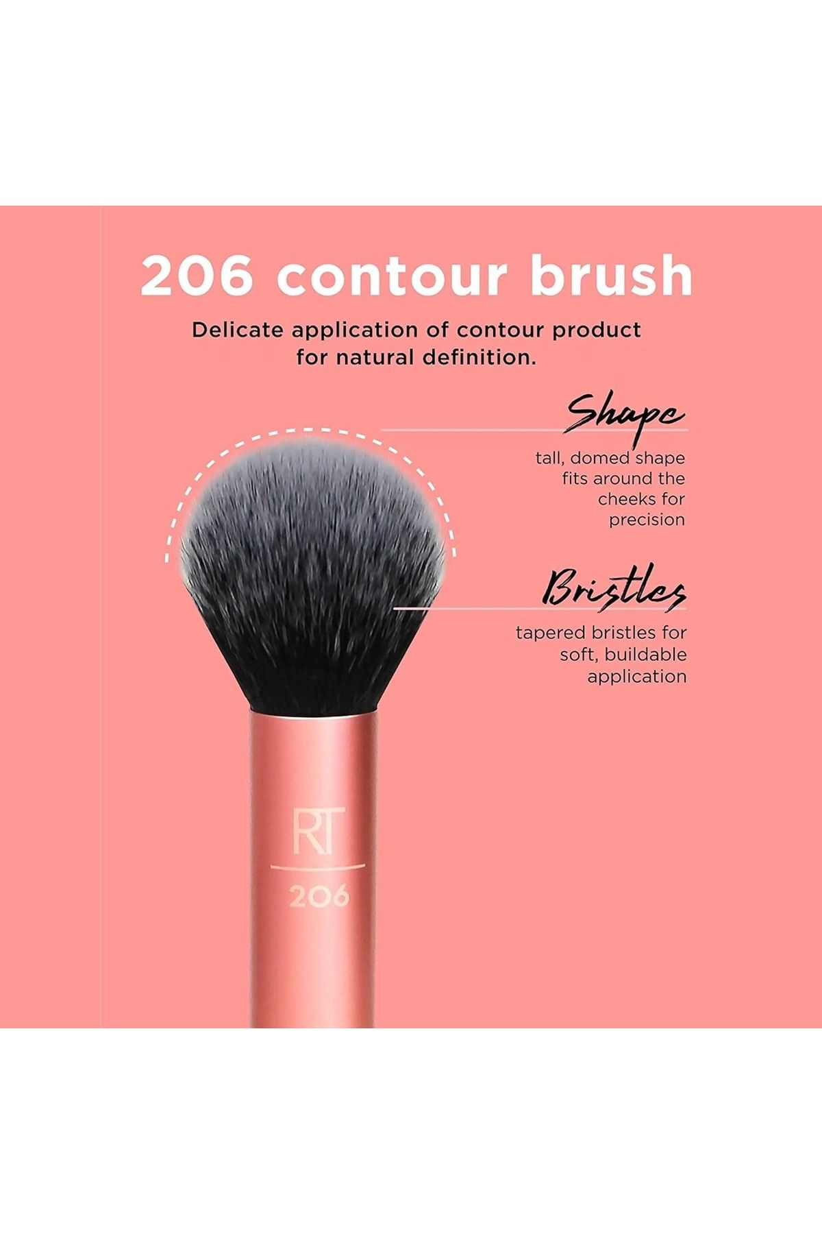 Real Techniques-Flawless Base Brush Set With Ultra Plush Custom Cut Synthetic Bristles And Extended 3