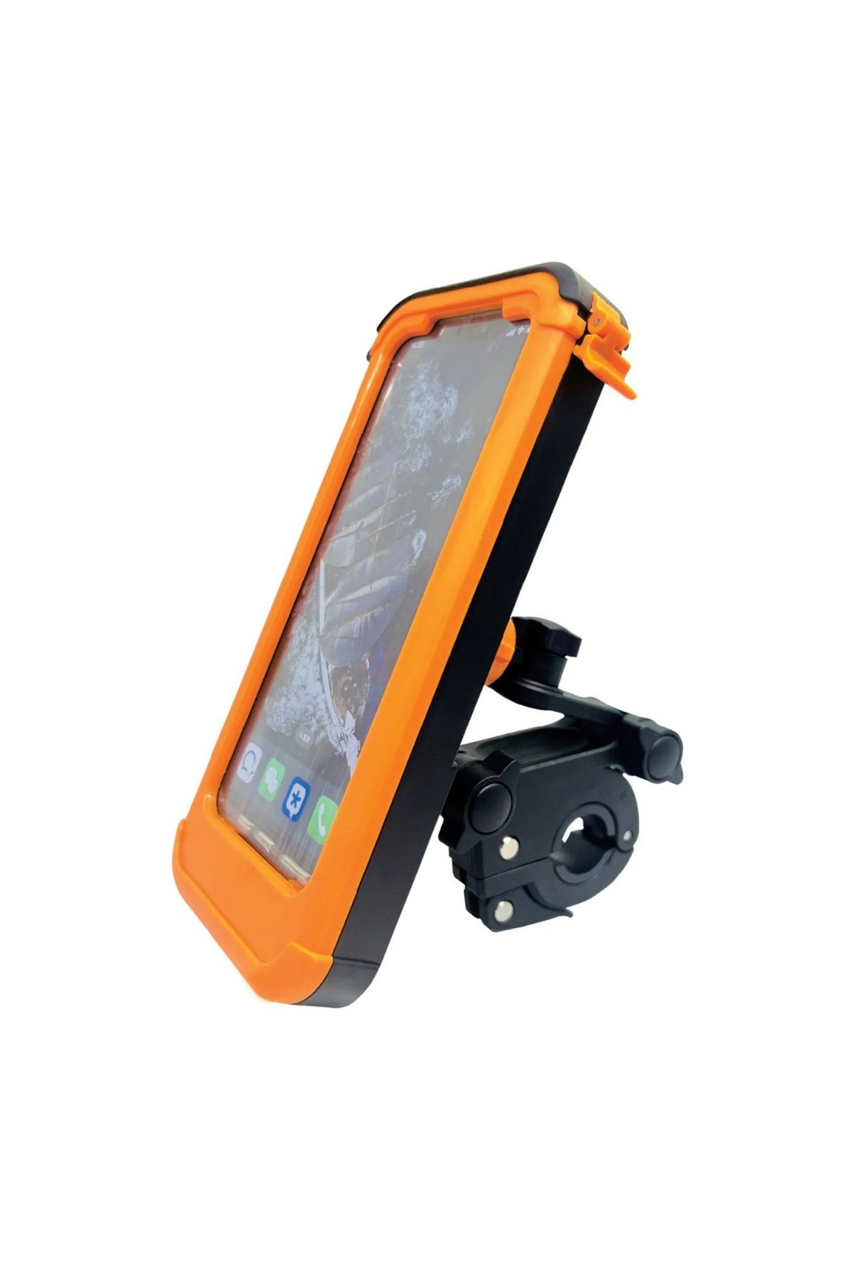 Forzacase Bisiklet Motosiklet Scooter için Gidon Uyumlu Önü Kapalı Su Geçirmez Telefon Tutucu FC1038