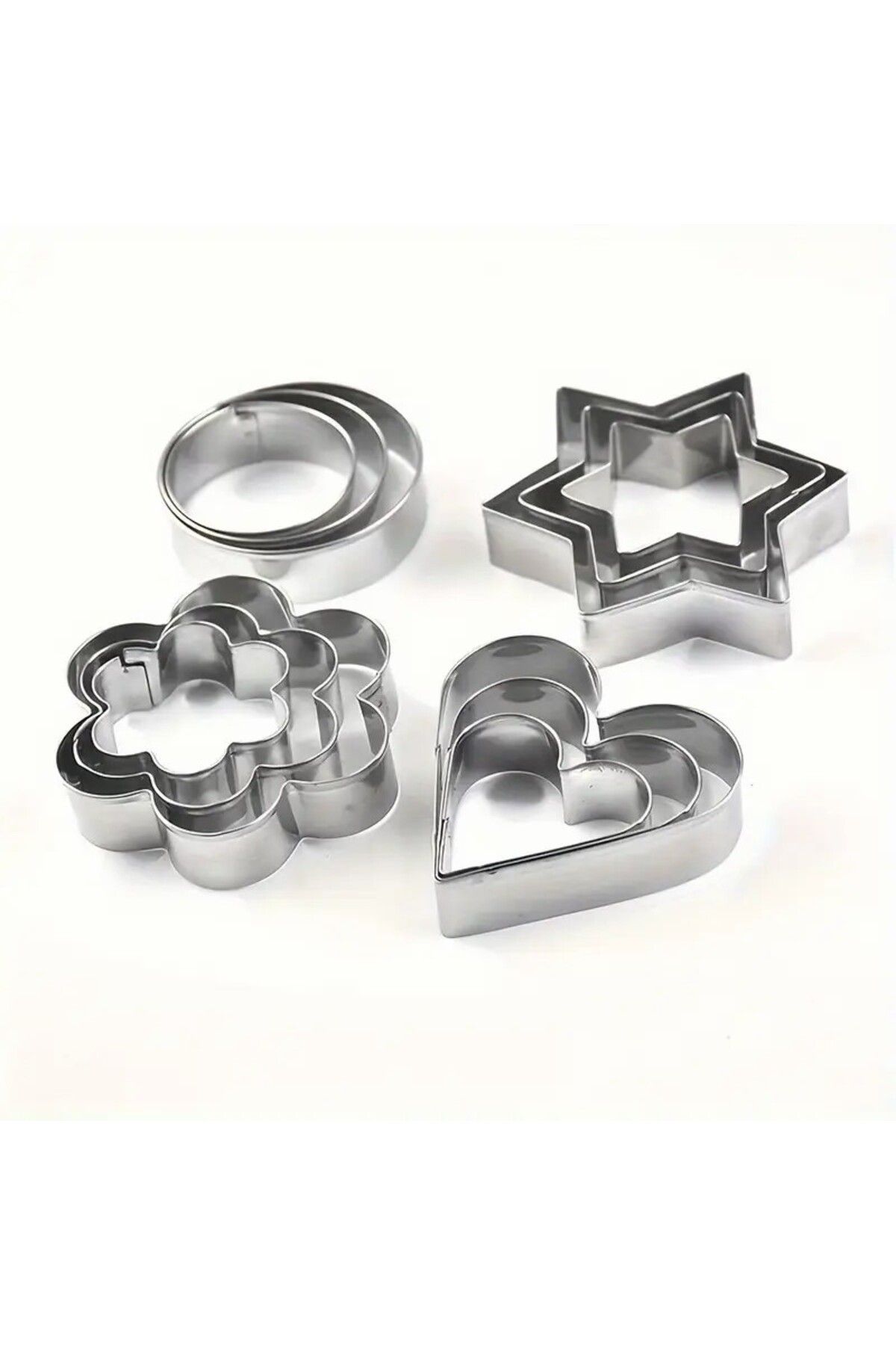 isometric 12 Parça Metal Kurabiye Kalıbı
