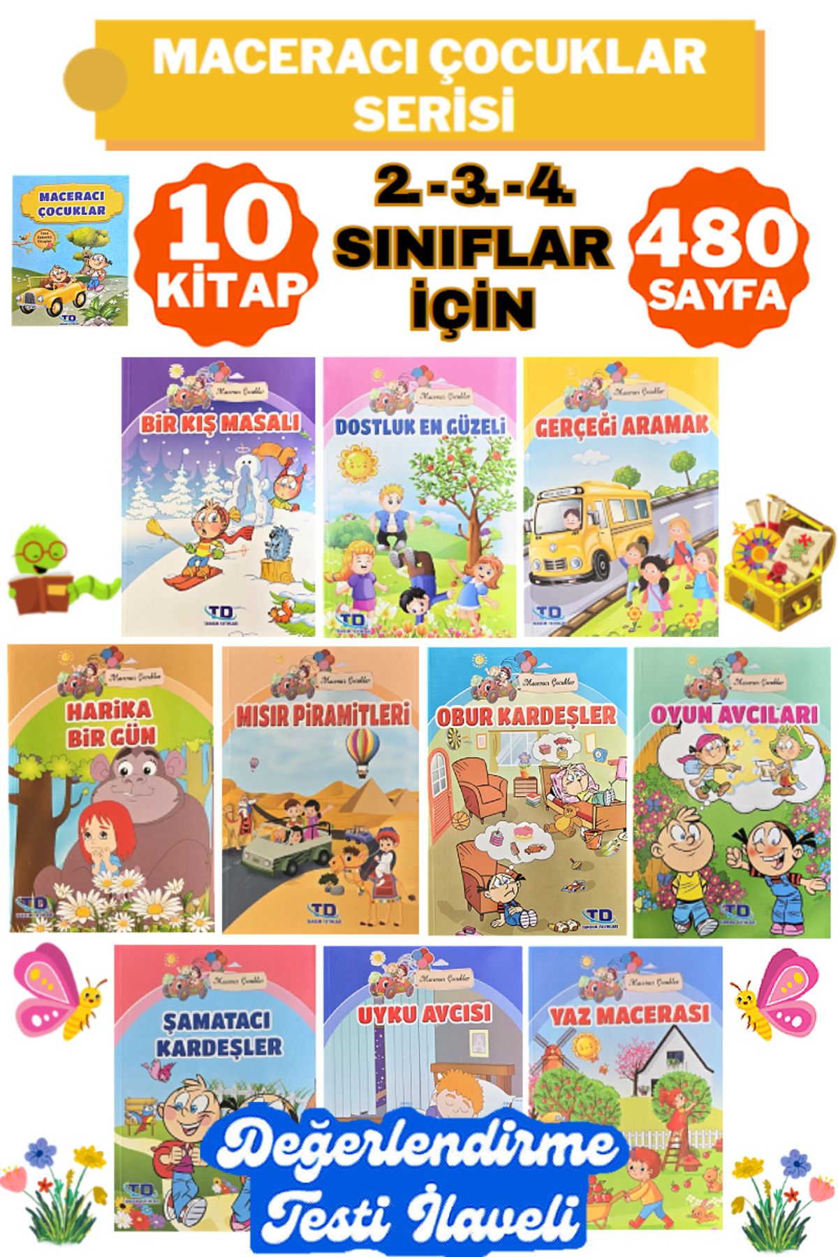 Altınpost Yayınları 2.-3. ve 4. Sınıflar İçin MEB Onaylı - Tavsiyeli Hikaye Kitapları | 10 Adet Maceracı Çocuklar Serisi