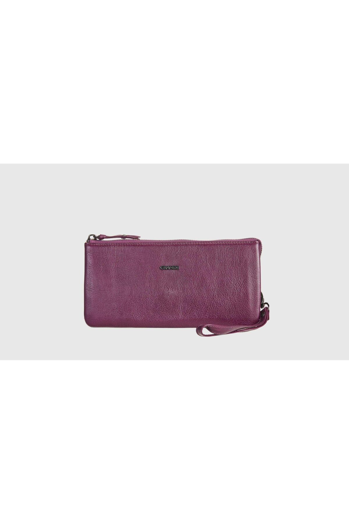 Grande 2670 Unisex Hakiki Deri Çanta Portföy El Çantası Mor