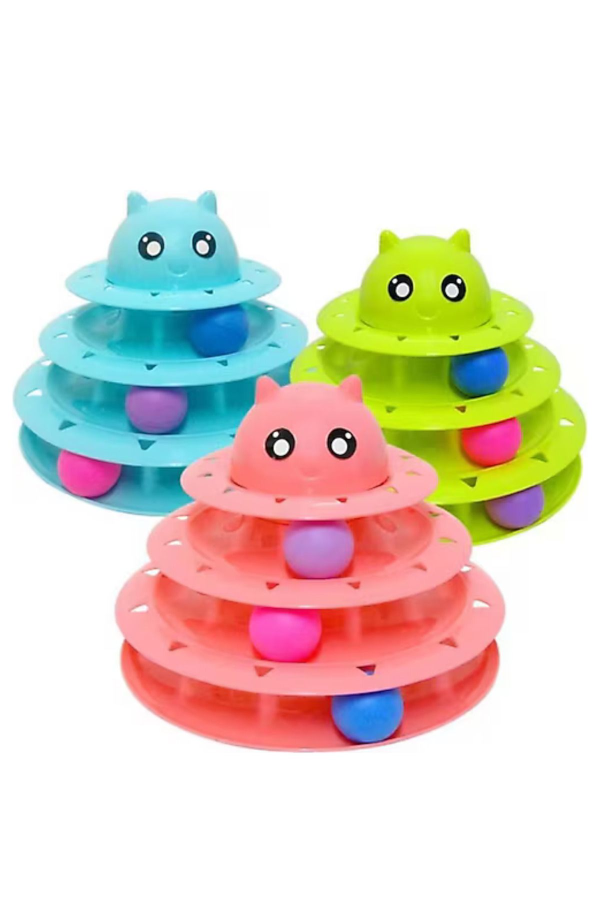 Pet Pretty 3 Katlı Toplu Kedi Tower Oyuncak