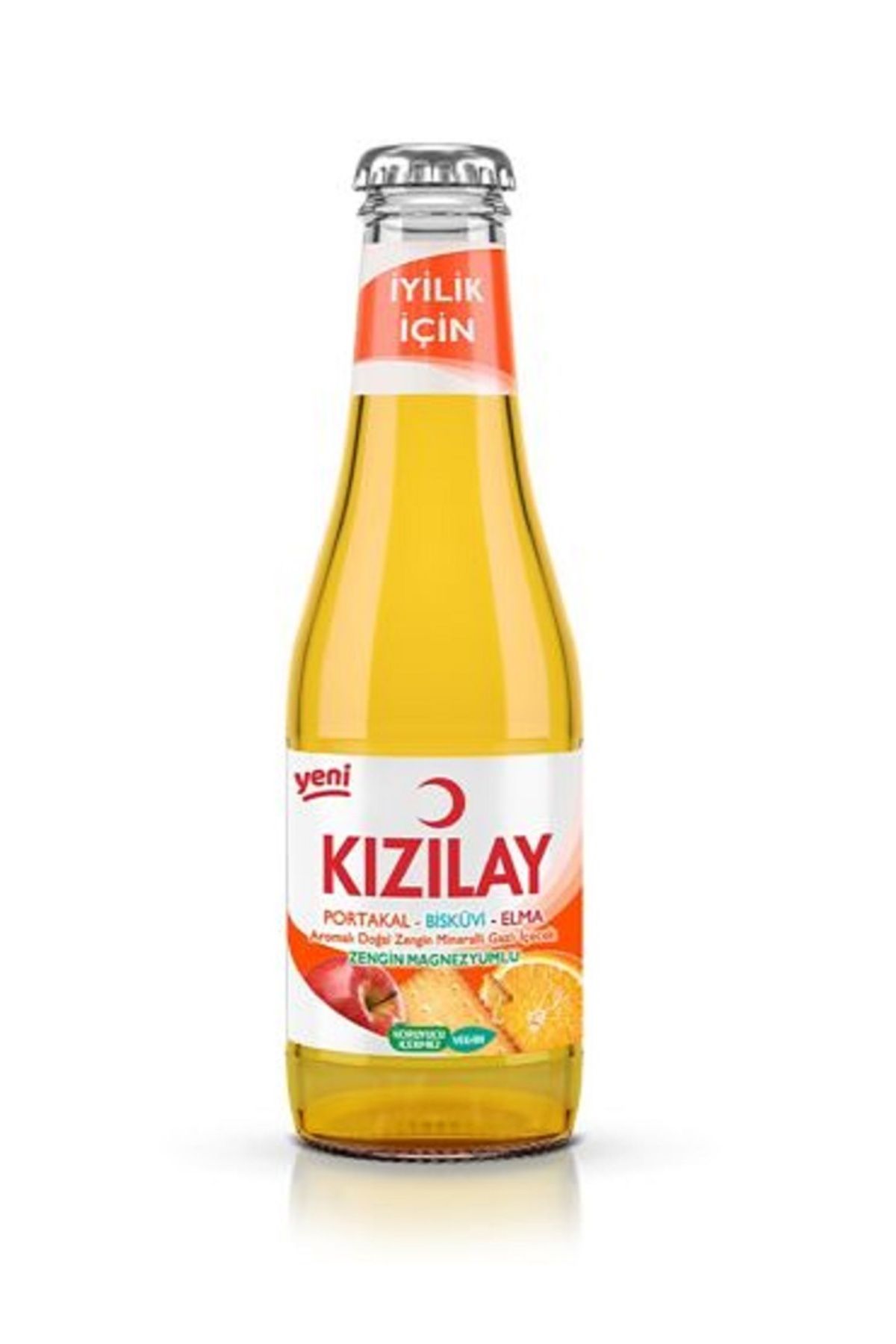 Kızılay Portakal Bisküvi ve Elma Aromalı Maden Suyu 200 ml x 24 Şişe