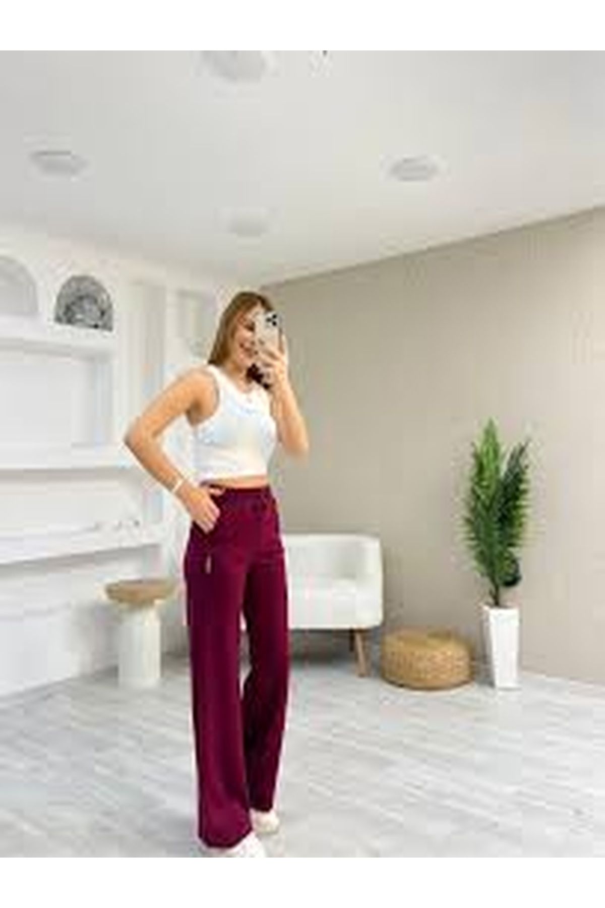MODEL Modal içeren düz kesim Brushed Eşofman
