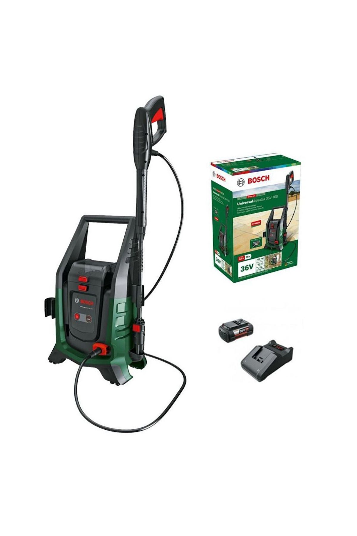 Bosch Yüksek Basınçlı Yıkama Makinesi Akülü UniversalAquatak 36V-100 – 4.0Ah Akülü Basınçlı Yıkama