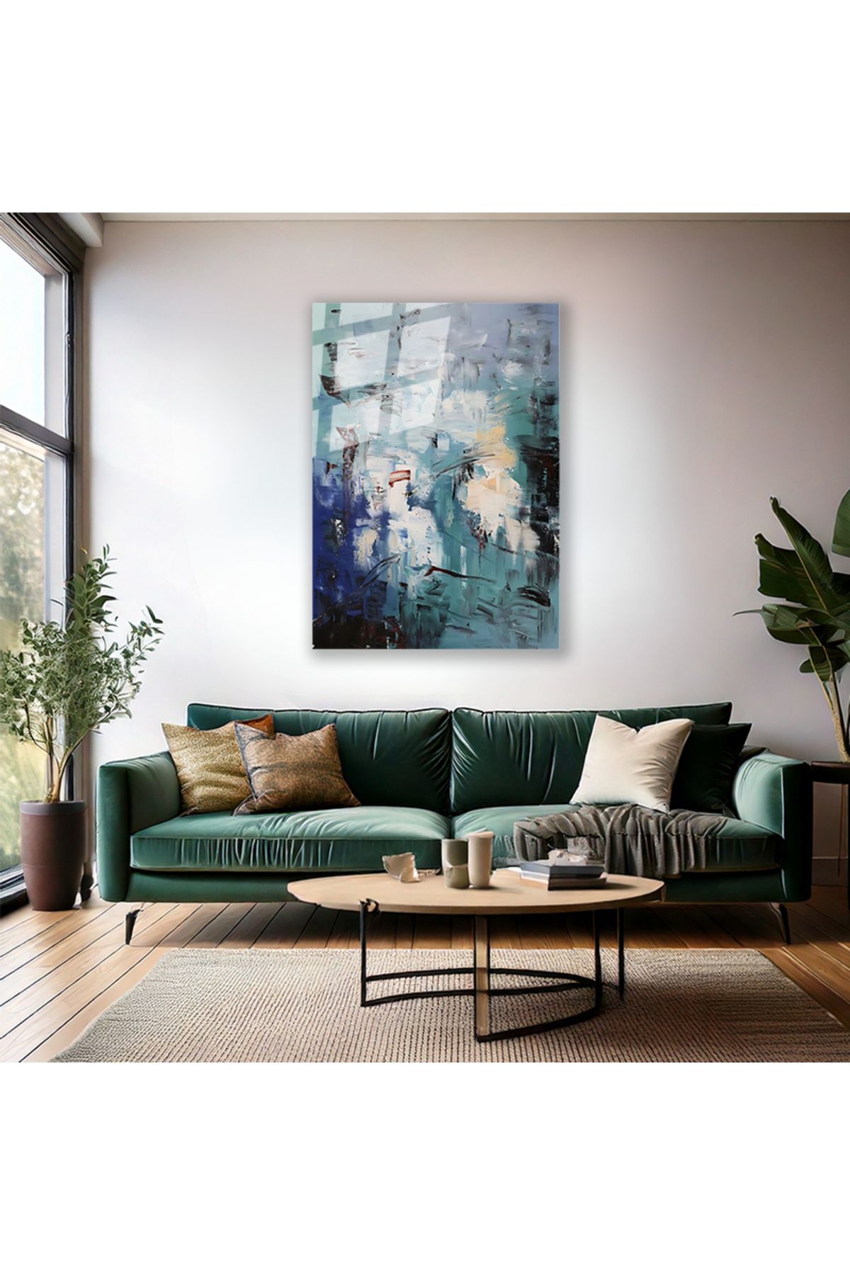 Artarilion Soyut Temalı Cam Tablo Modern Salon Tablosu Ev Dekorasyon Cam Duvar Tablosu Yeni Ev Hediyesi