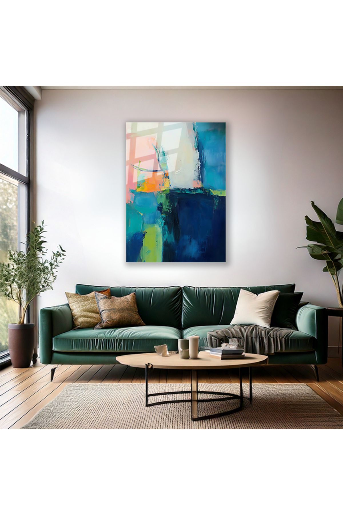 Artarilion Cam Duvar Tablosu Soyut Dijital Baskı Salon Tablosu Modern Tasarım Tablo Modern Ev Dekoru