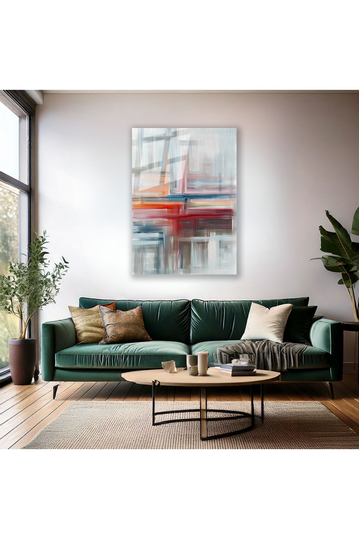 Artarilion Soyut Çizgiler Cam Tablo Duvar Tablosu Modern Ev Dekoru Cam Salon Tablosu