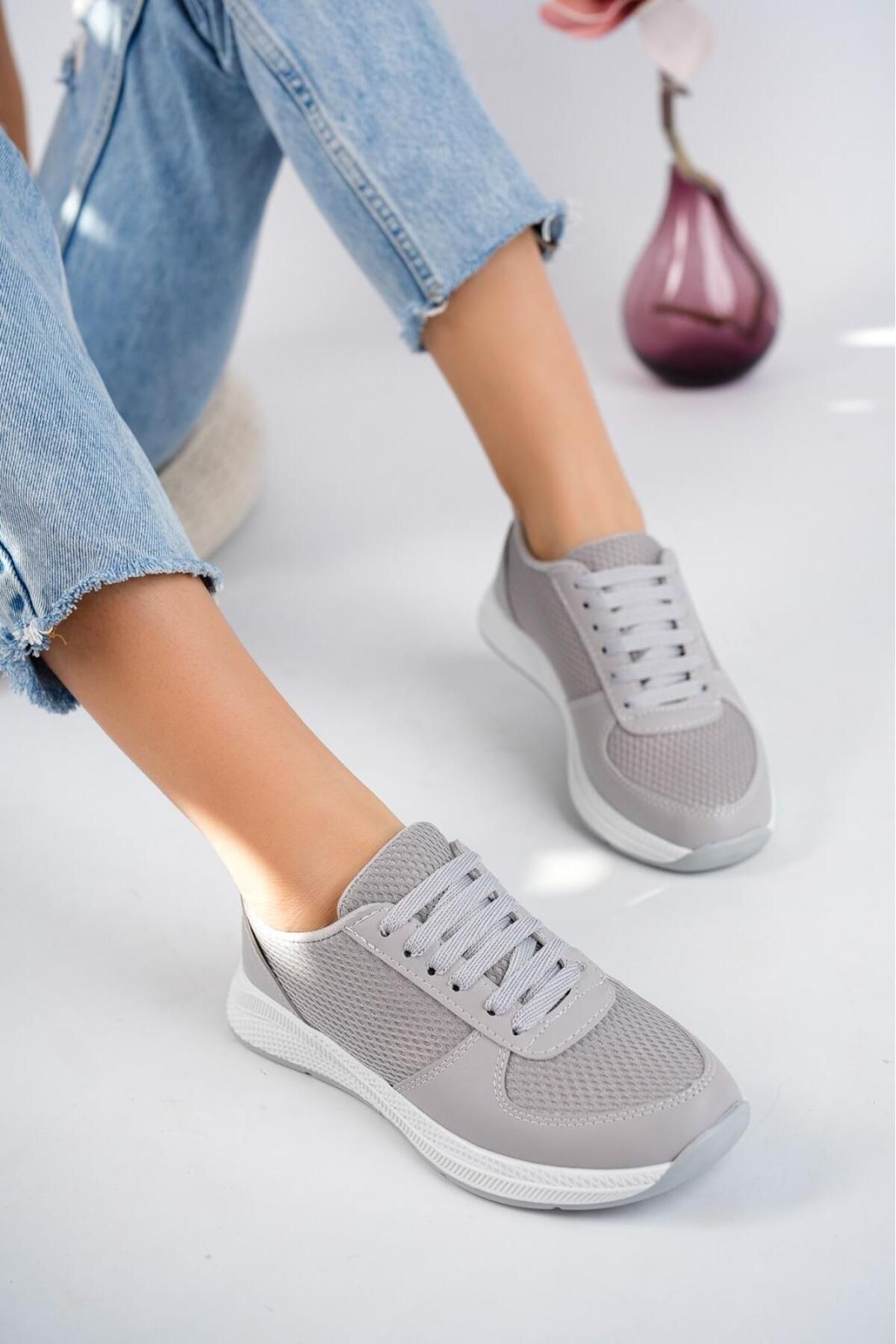 Jagra outdoors Beyaz - Kadın Fileli Sneaker Günlük Ayakkabı