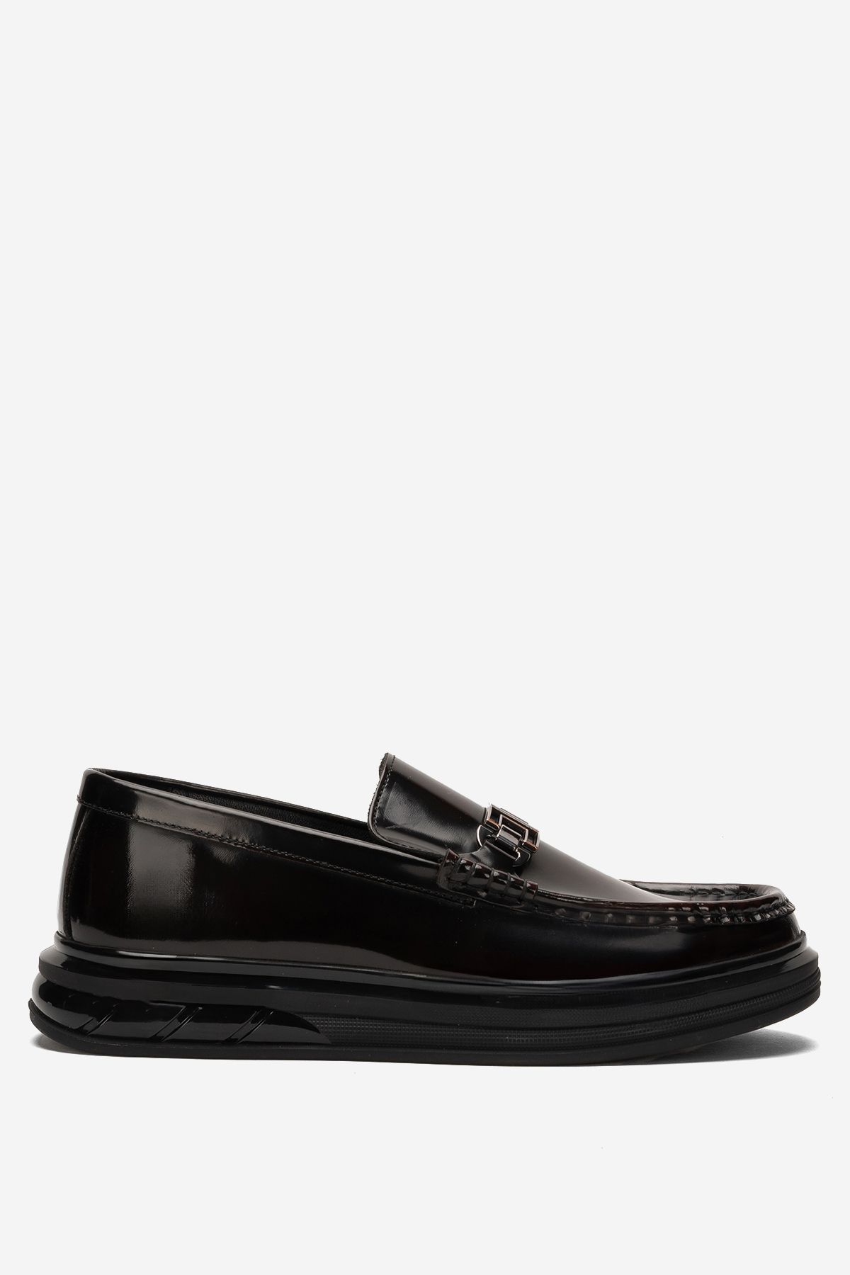 Dericlub 2713 Erkek Kalın Taban Tokalı Loafer Ayakkabı