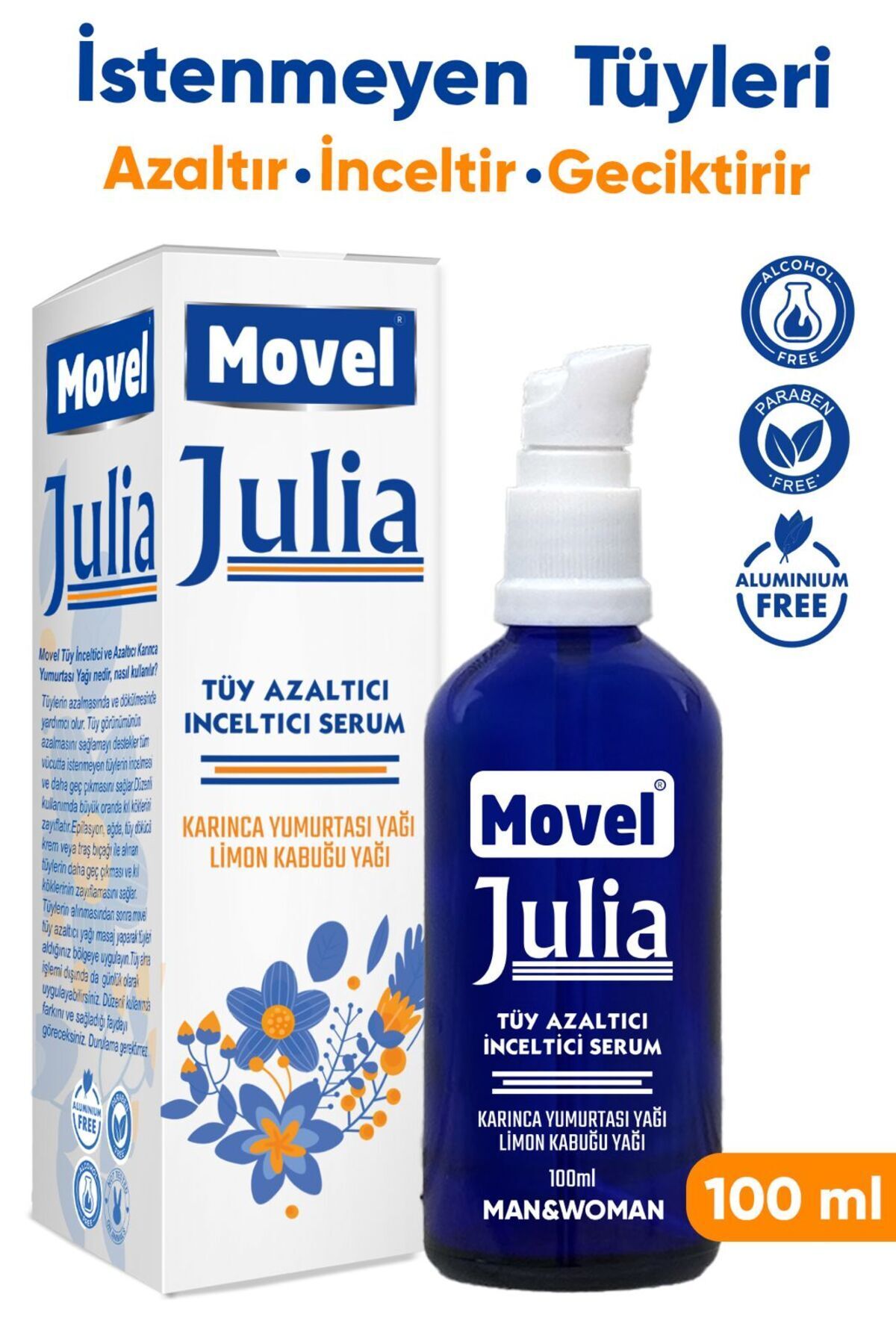 movel Tüy Azaltıcı Karınca Yumurtası Yağı Epilasyon Ağda Sonrası Nemlendirici Serum