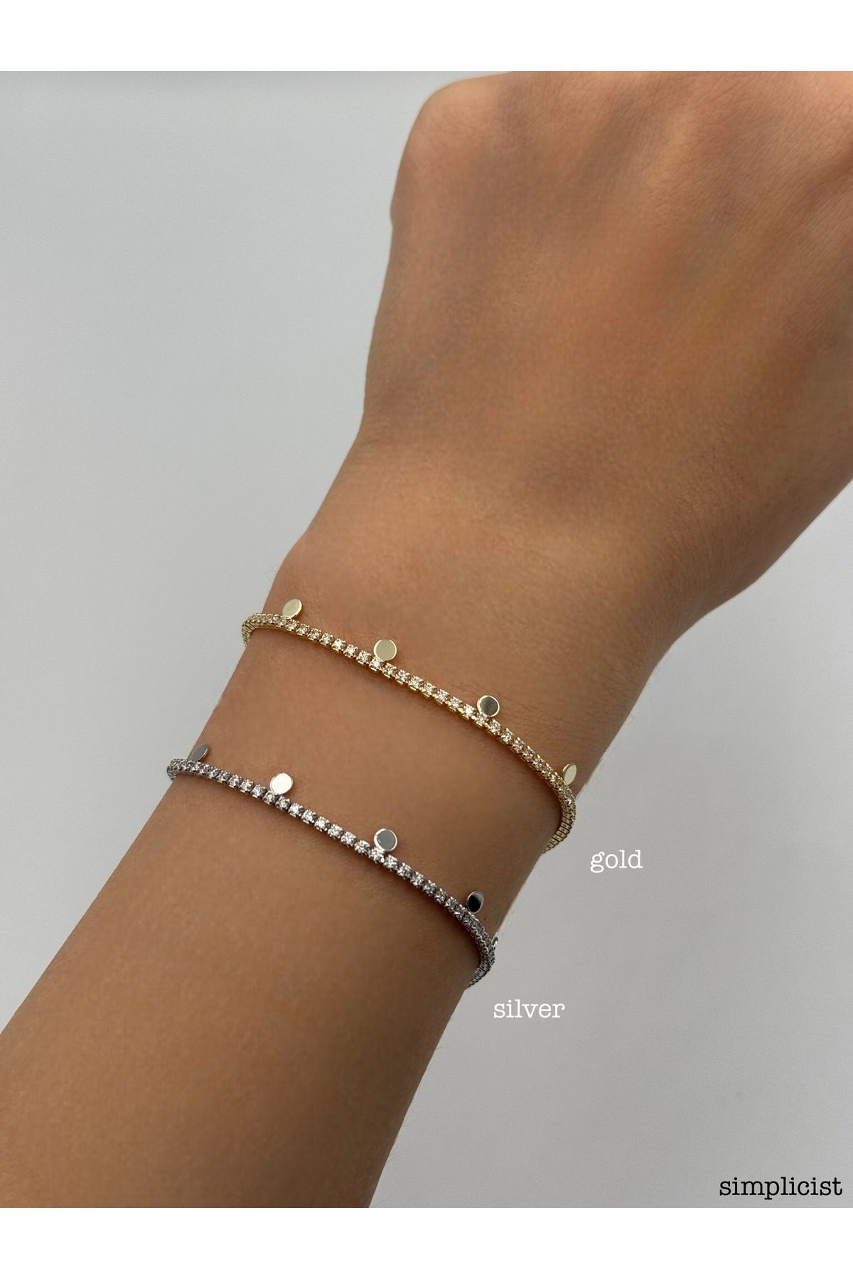 simplicist Minimal Oval Motifli Kadın Su Yolu Bileklik - Yazlık Trend Aksesuar