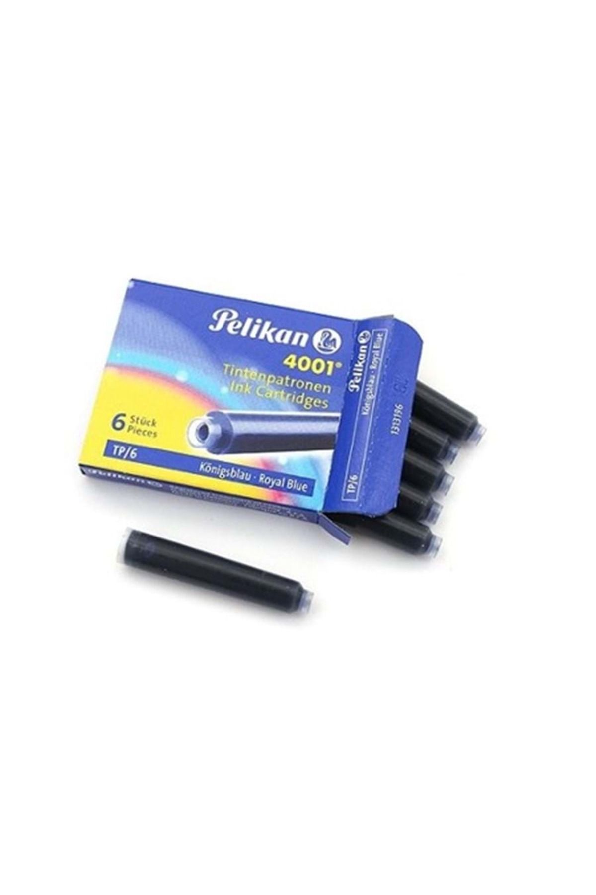 Pelikan 4001 DOLMAKALEM KARTUŞU KISA 6'LI ROYAL MAVİ (1 KUTU=6 ADET)