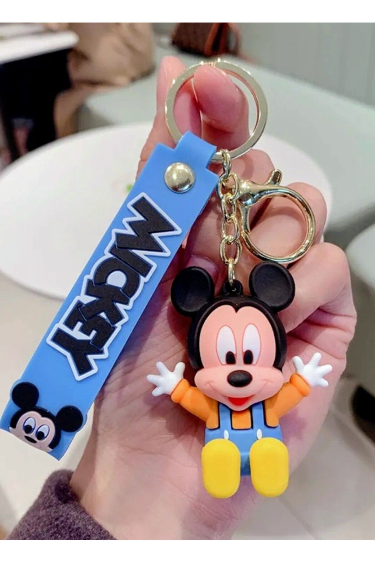 Mimi Aksesuar 3D Büyük Boy Bebek Mickey Mause Slikon Anahtarlık Ve çanta aksesuarı