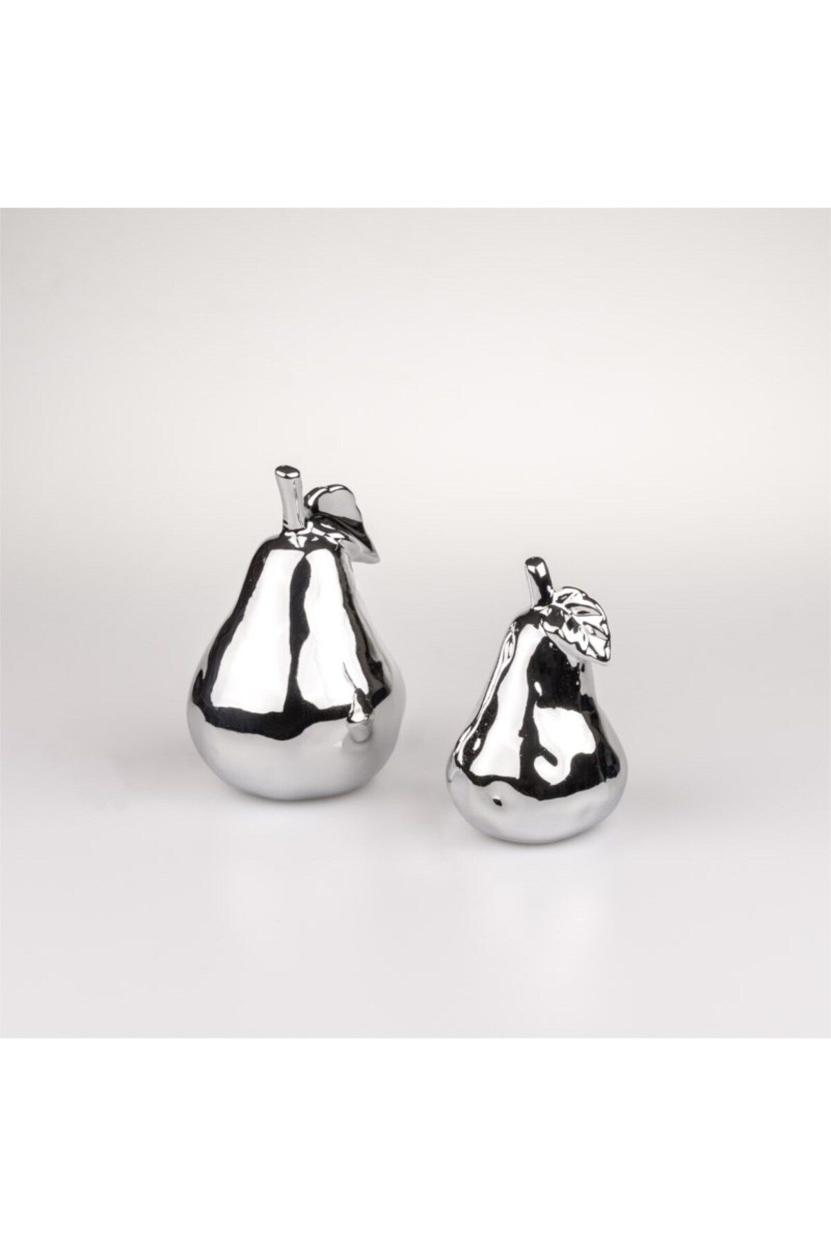Hinora Seramik Dekoratif Armut Süs Biblo İkili Set 10x6x6cm-12x8x8cm