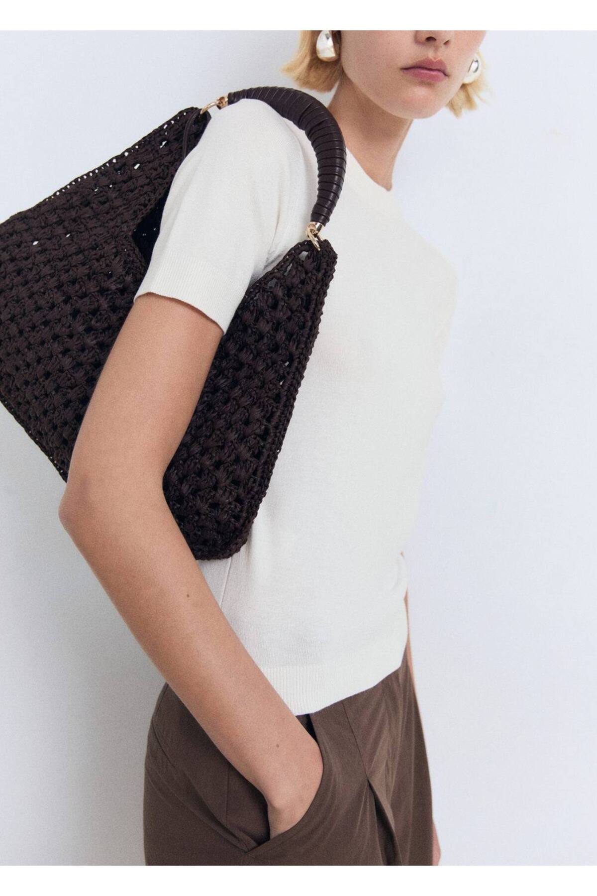 Kısa kollu ince triko kazak