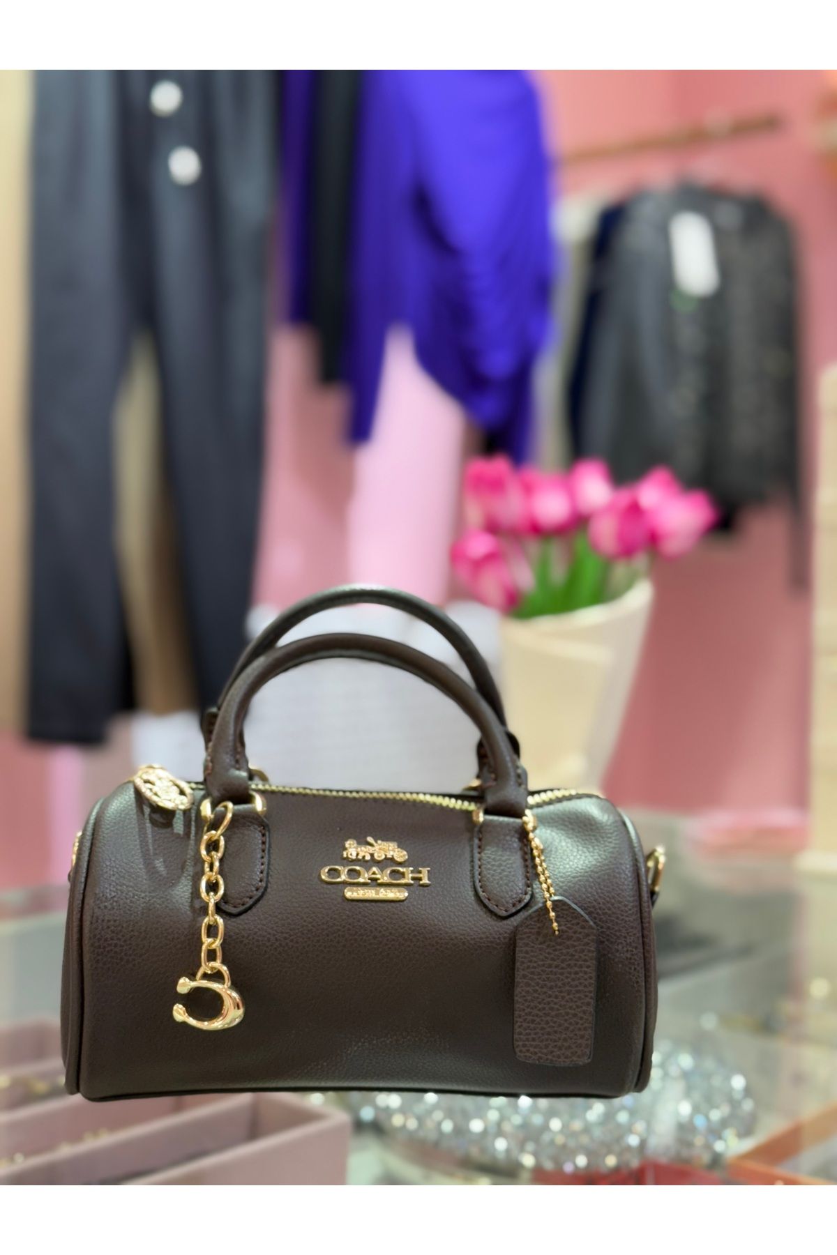 Elya moda evi Kahverengi mini çanta