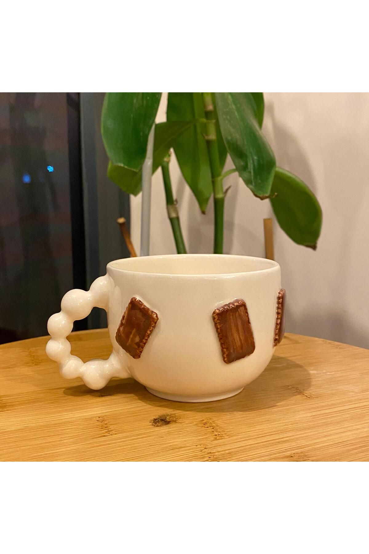 LİMUS Bisküvi Kabartmalı Seramik Mug 230ml