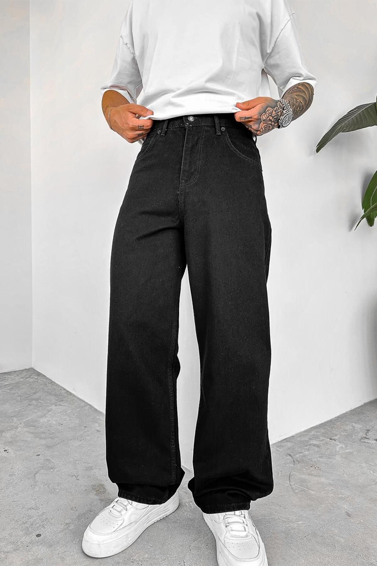 HAFKAGİYİM Siyah Basic Old School Baggy Pantolon