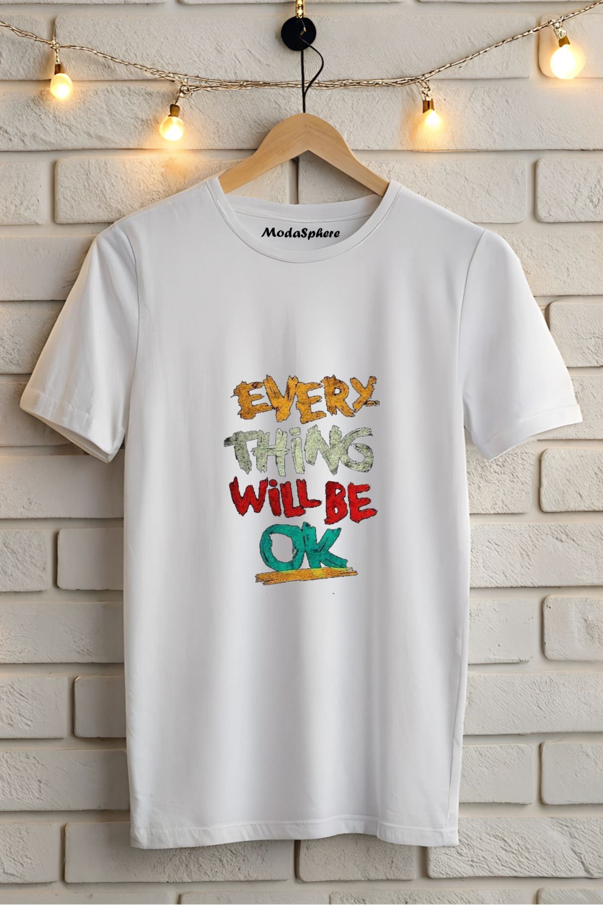 ModaSphere Baskılı Unisex Oversize Tişört