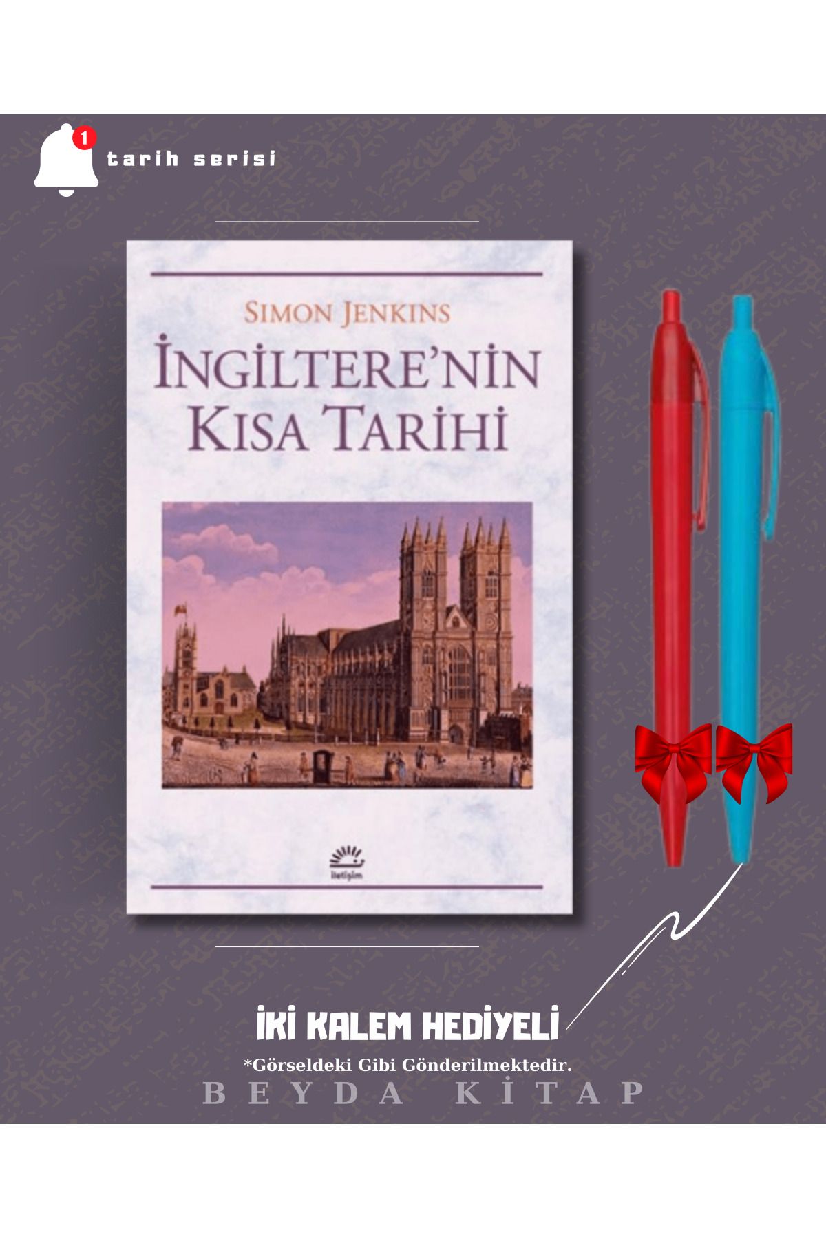 İletişim Yayınları İngiltere'nin Kısa Tarihi - Simon Jenkins - İki Kalem Hediyeli - TRİLTSYV