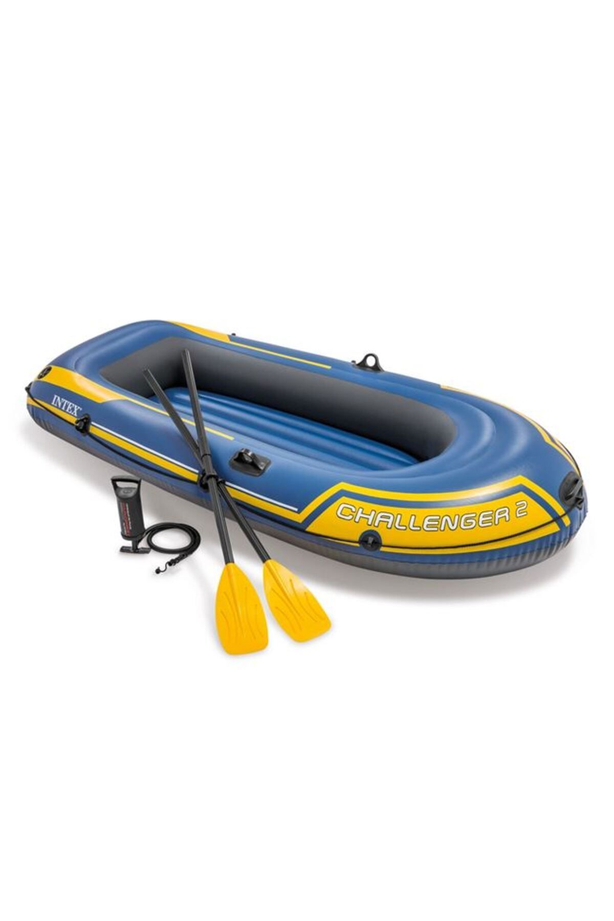 OEM Barca Gonflabila Cu Vasle Pentru 2 Persoane, Intex Challanger2 Albastru, Dimensiune 2.36x1.14x41 M - One Size