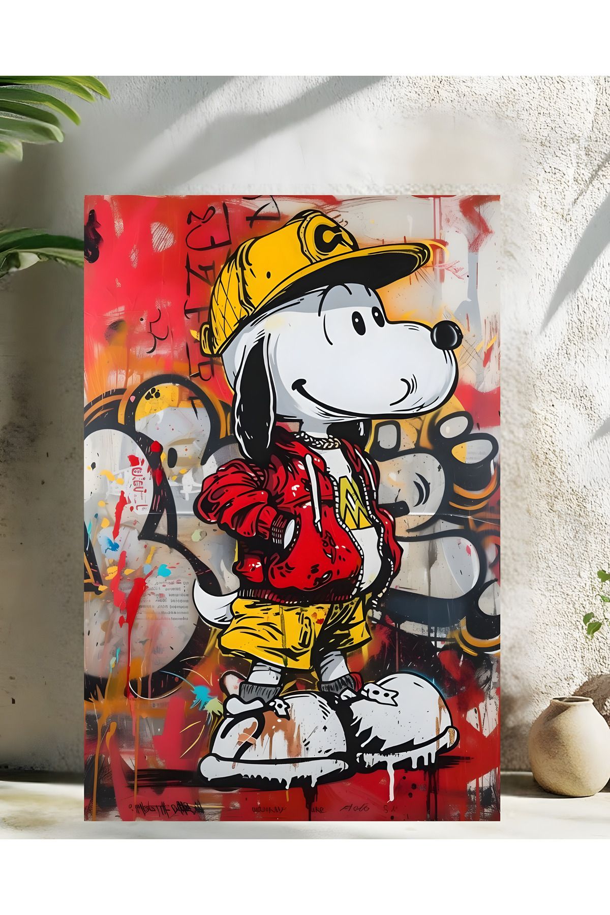 Levhane Snoopy Metal Tablo - 1 mm Alüminyum - UltraHD Baskı 30x40 cm