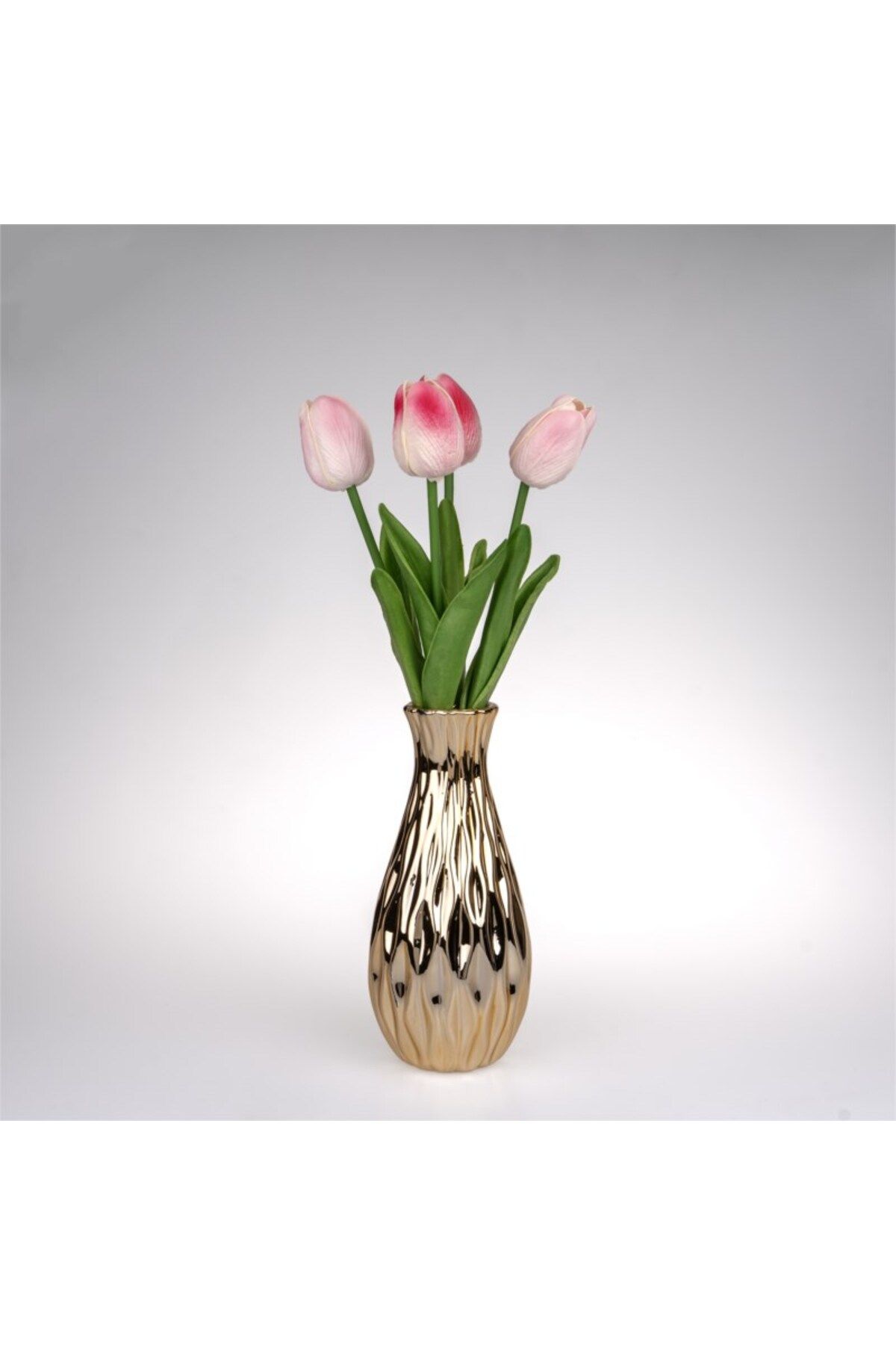 Hinora Seramik 18 Cm Boğumlu Vazo Süs Dekor 18x7,5x7,5cm