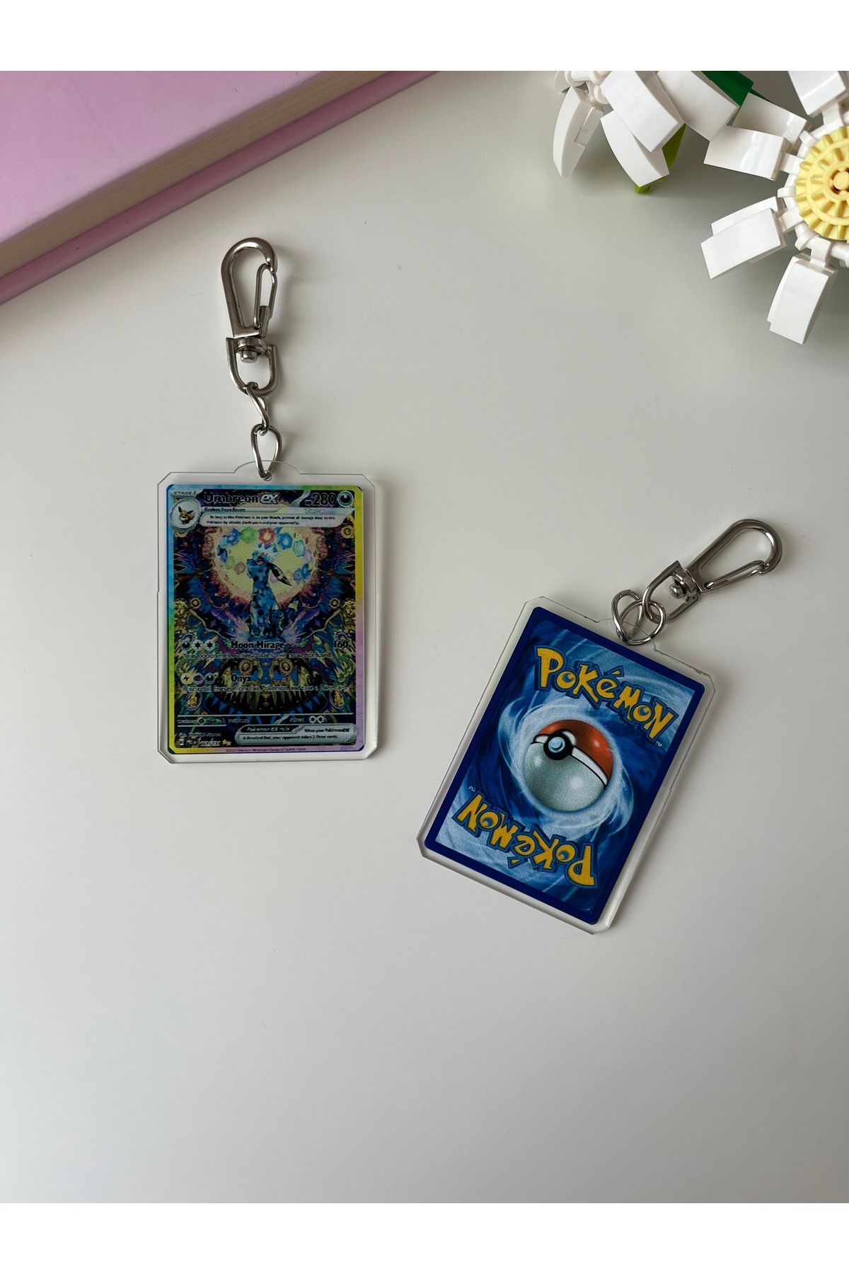 Hara Company Pokemon TCG UmbreonEX Pokemon Kartı Anahtarlık / Çanta Süsü