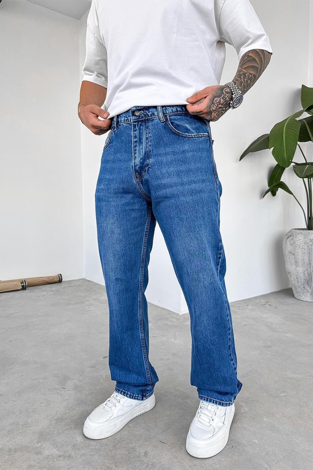 HAFKAGİYİM Mavi Soft Degrade Premium Baggy Pantolon
