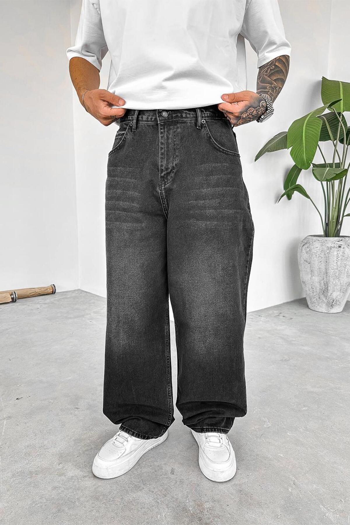 HAFKAGİYİM Füme Basic Old School Baggy Pantolon