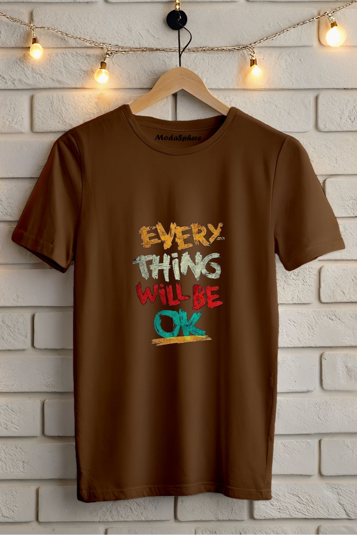 ModaSphere Baskılı Unisex Oversize Tişört Battal Boy
