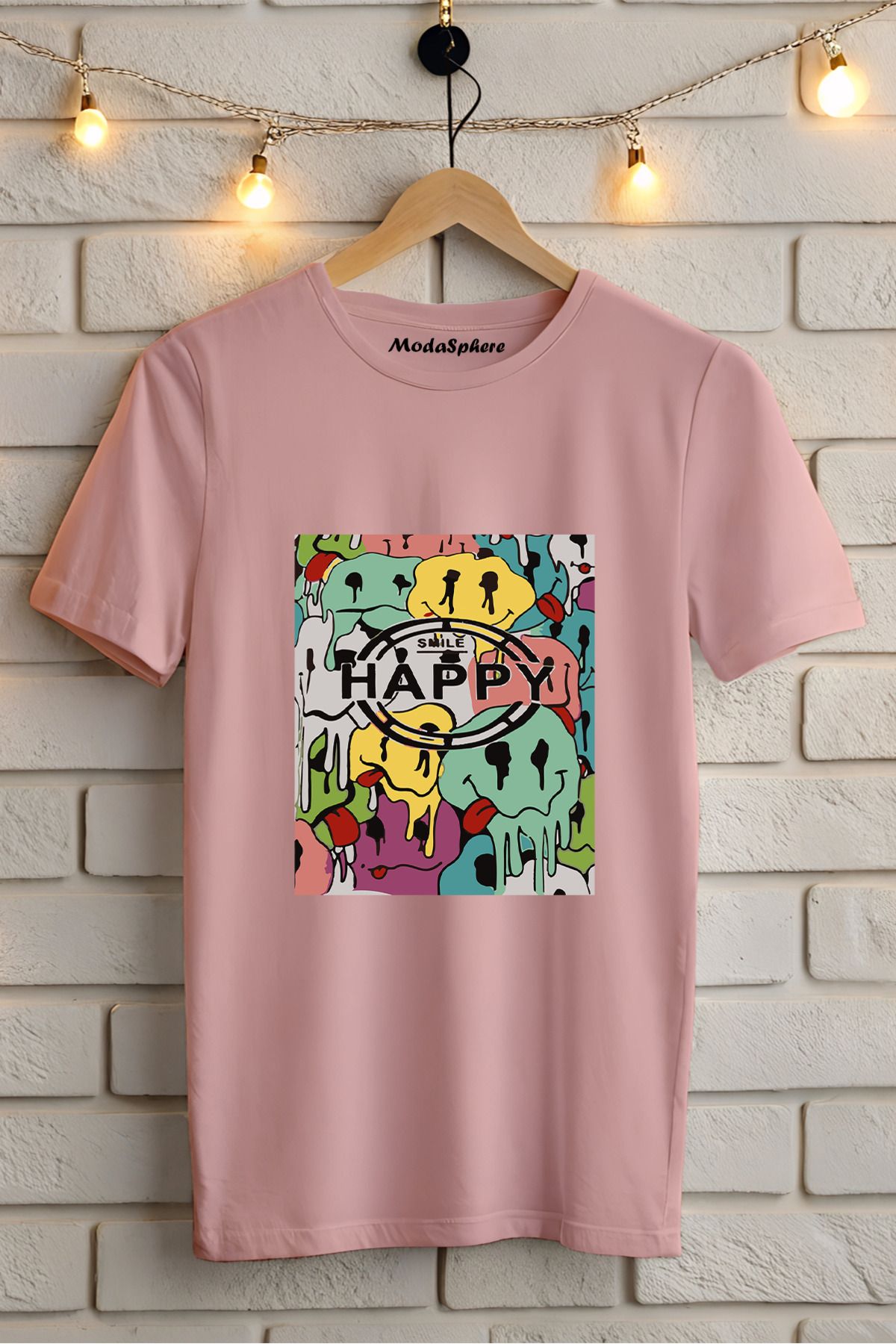 ModaSphere Baskılı Unisex Oversize Tişört Battal Boy