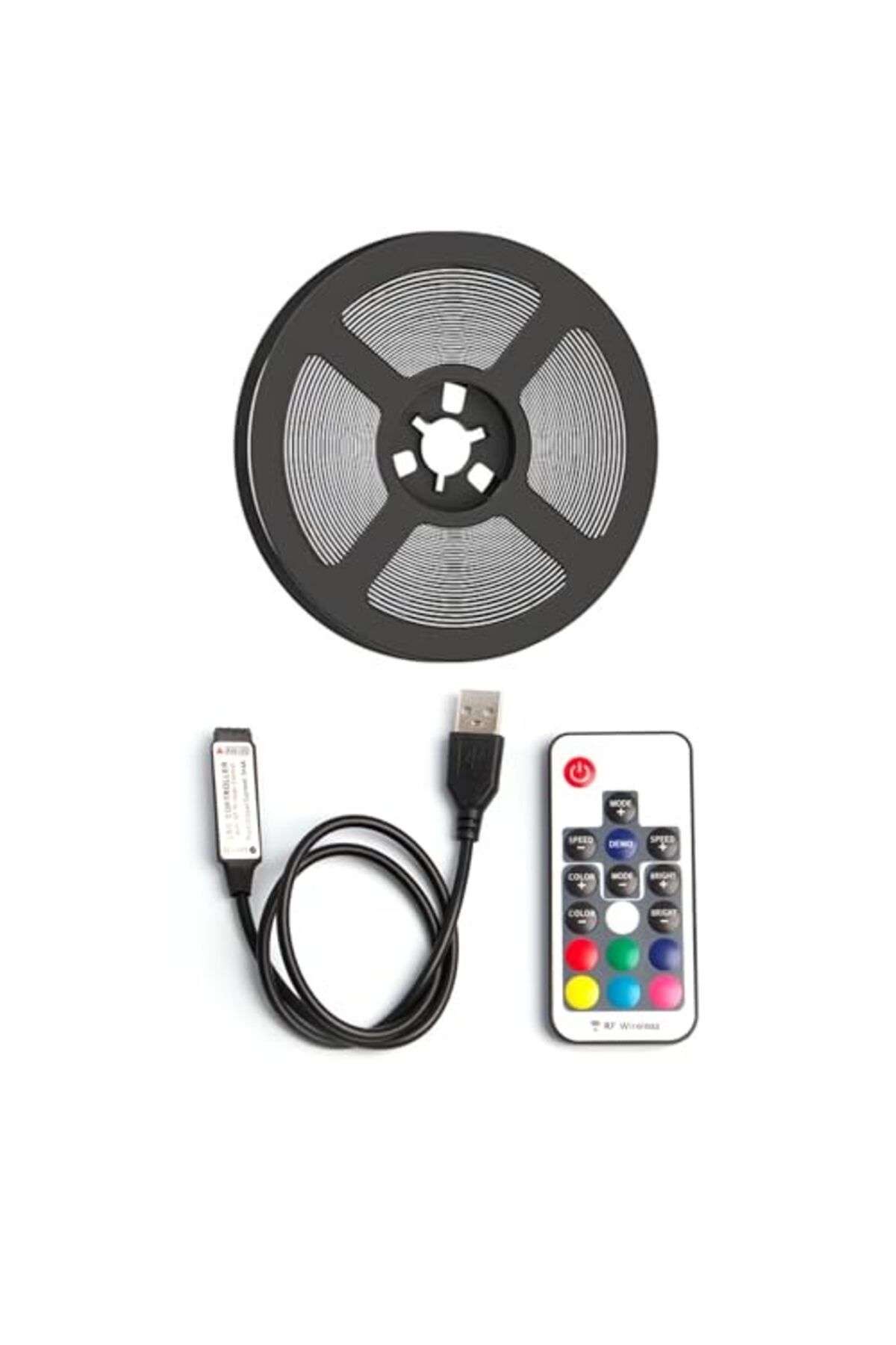 ShopZum Amber Led Tv Arkası Ambiyans Rgb Şerit Seti Kumandalı 3 Metre