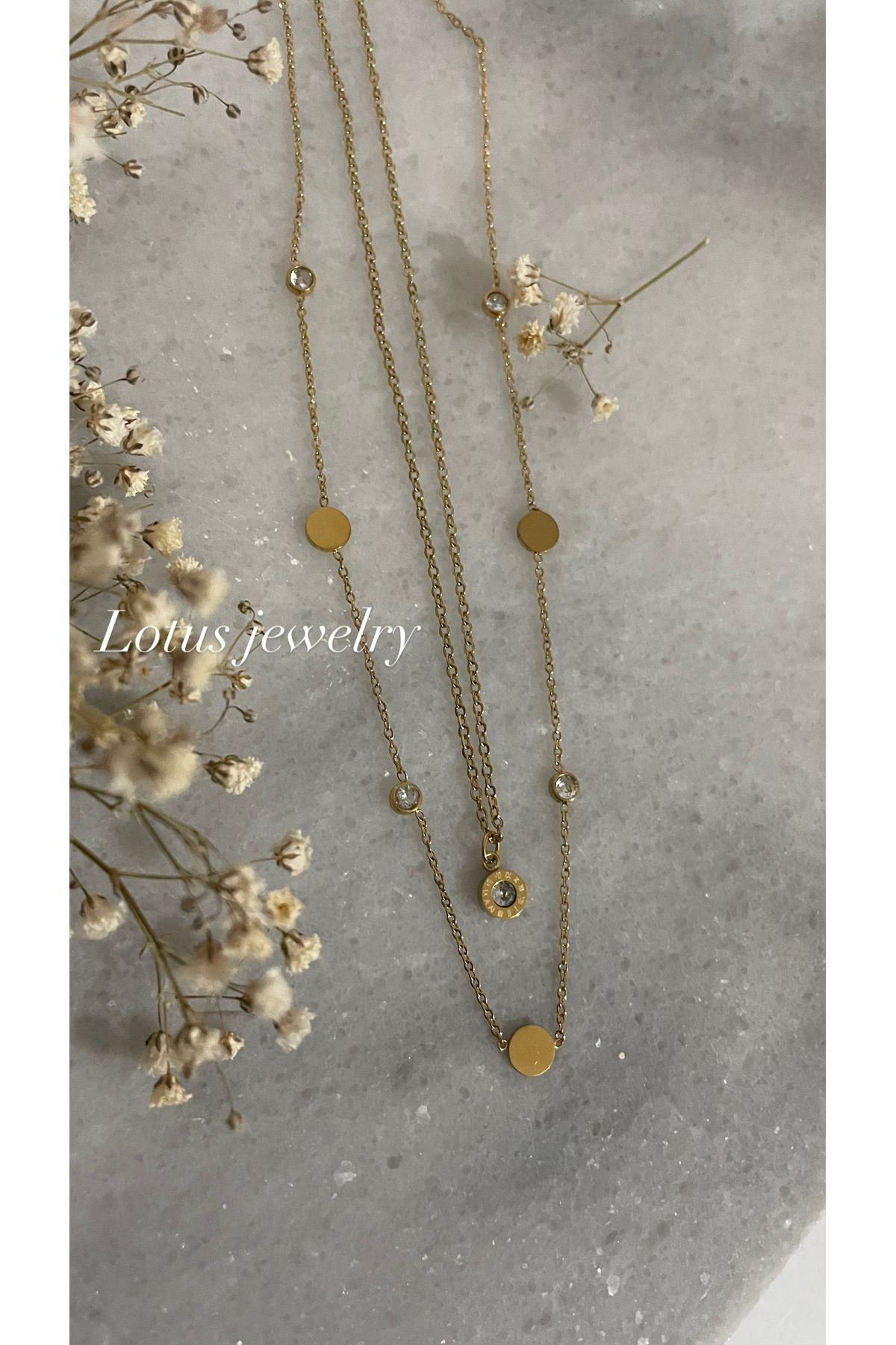 Lotus Jewelry Çelik kolye
