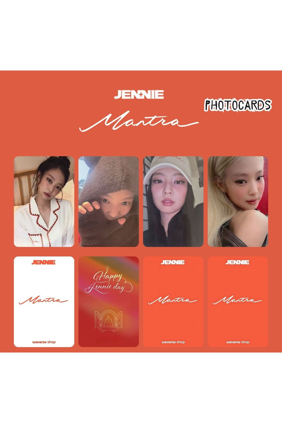 Kpop Dünyasi BLACKPINK Jennie '' MANTRA '' Photocards Set 2