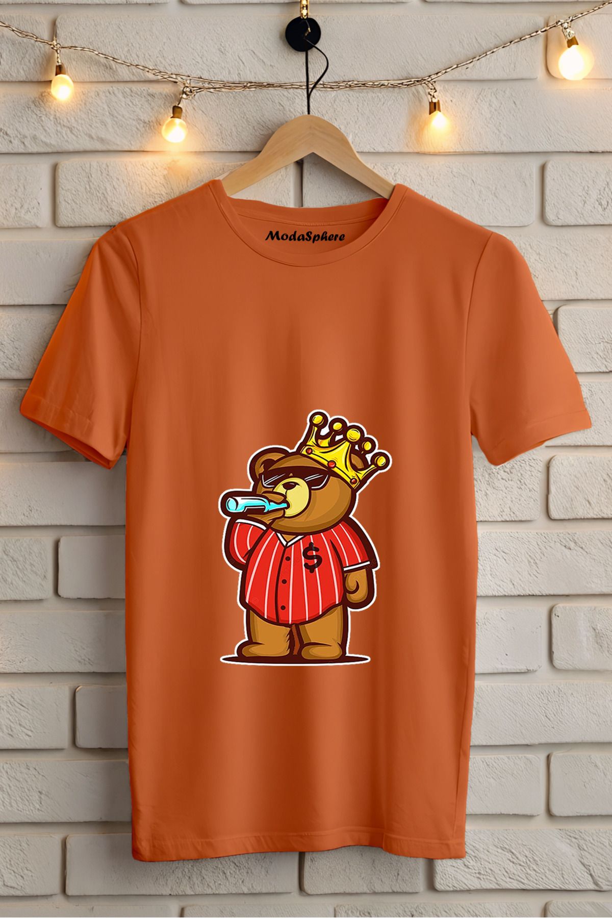 ModaSphere Baskılı Unisex Oversize Tişört Battal Boy