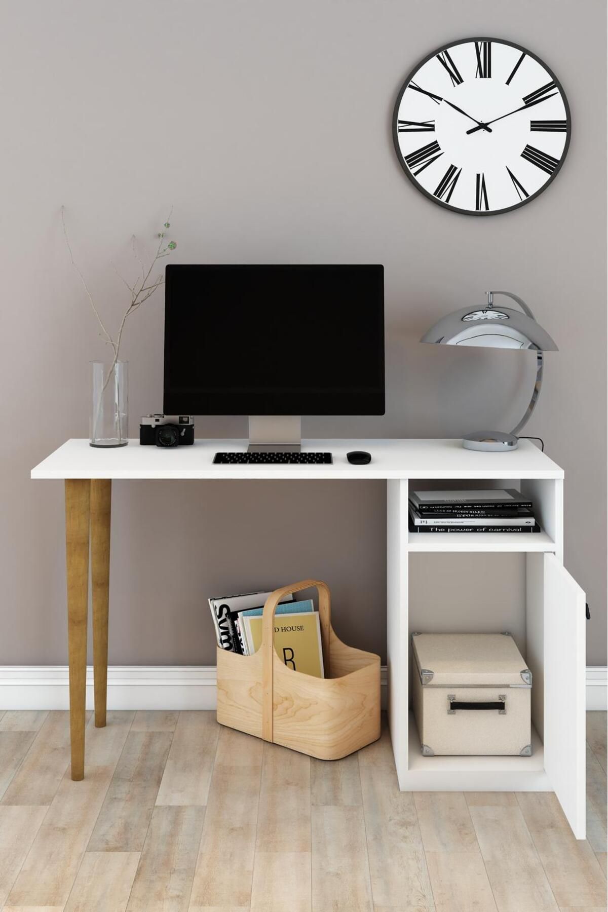 Mgr Office Ahşap Ayaklı Ofis Çalışma Masası Çocuk Ders Çalışma Çok Amaçlı Masa Bilgisayar Masası
