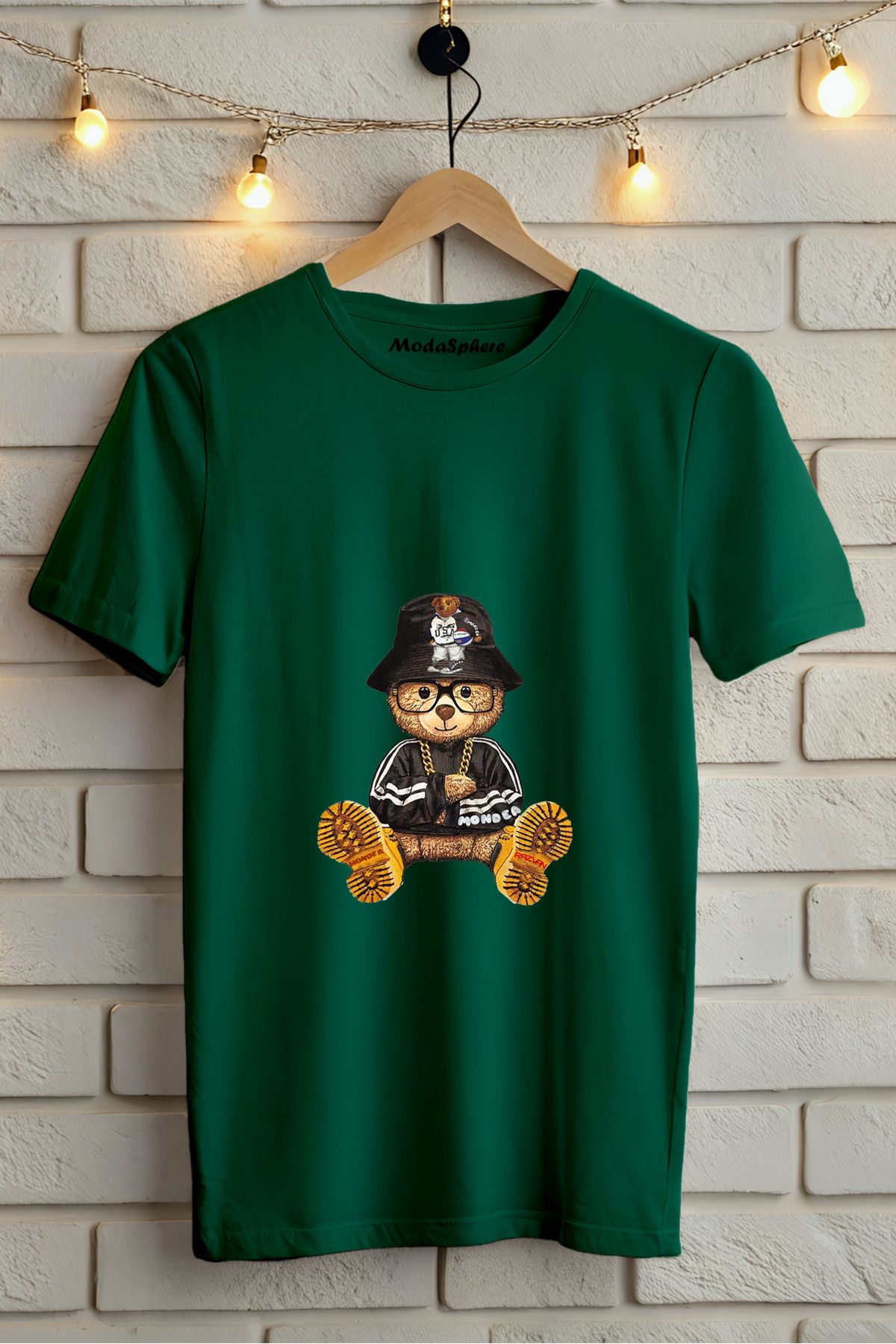ModaSphere Baskılı Unisex Oversize Tişört Battal Boy