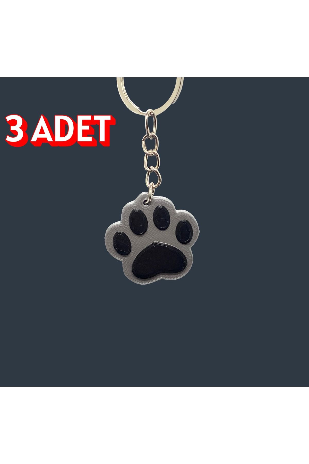 PUREYSMA Kedi Patisi Anahtarlık – Tek Sipariş 3 Adet Aynı Renk – Sevimli ve Dayanıklı Tasarım