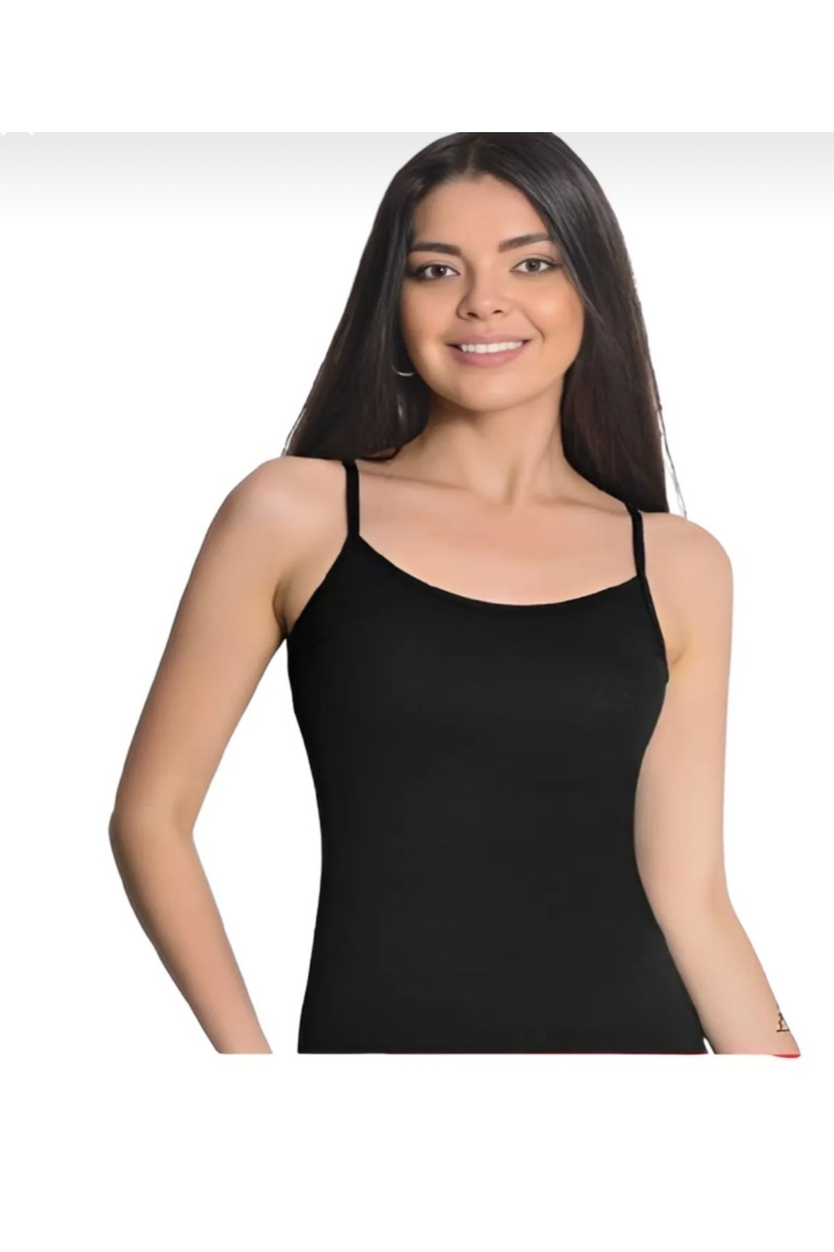 İki Yıldız Bambu İp Askılı Atlet 6 lı