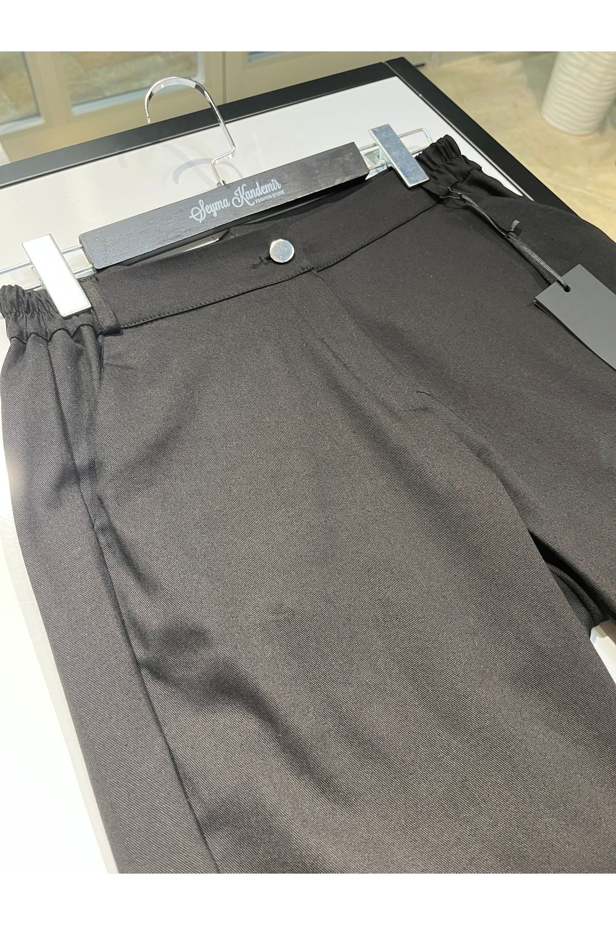 ŞEYMA KANDEMİR Likralı Beli Lastakli Pantolon